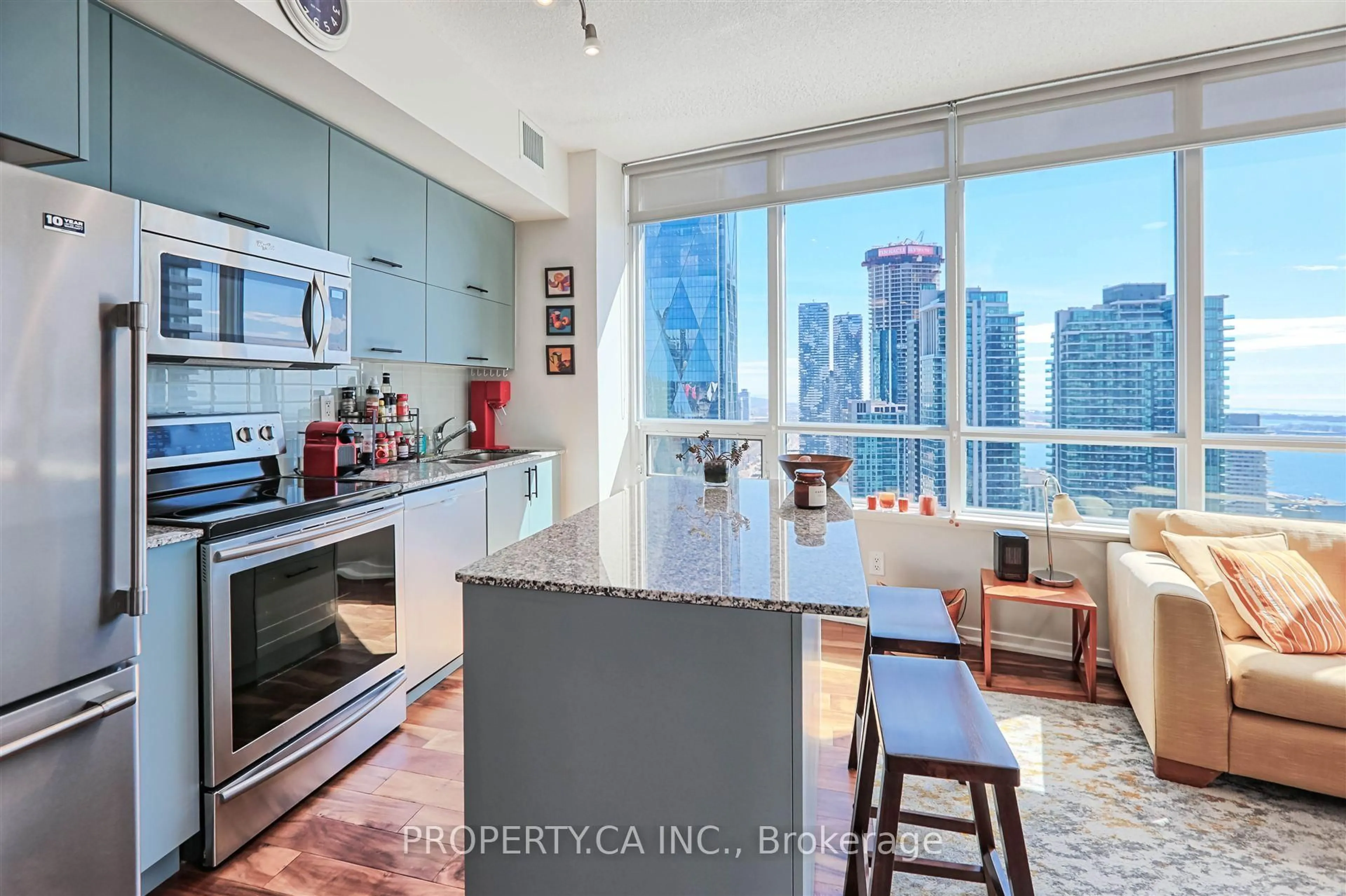 Open concept kitchen, unknown for 65 Bremner Blvd #4010, Toronto Ontario M5J 0A7