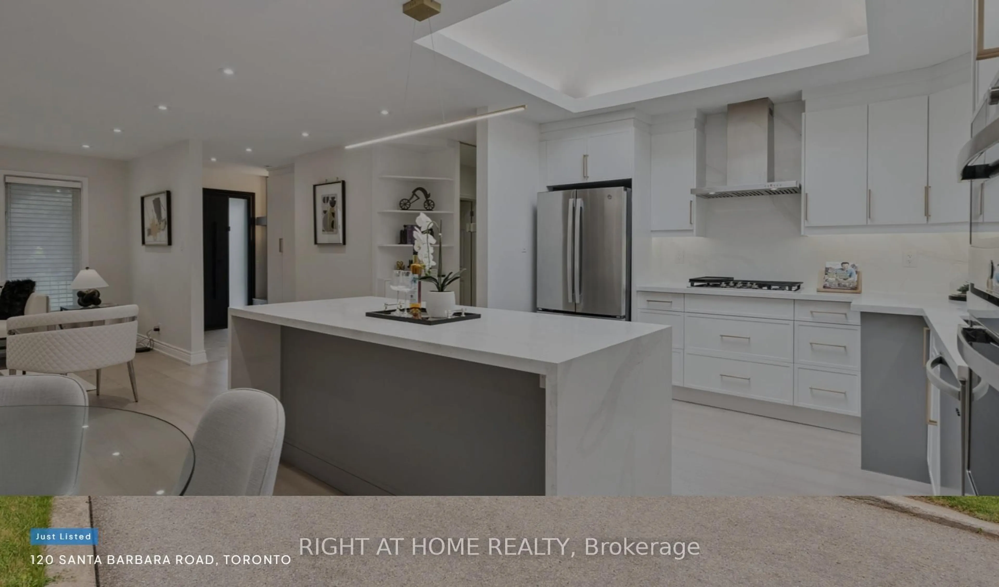 Open concept kitchen, ceramic/tile floor for 120 Santa Barbara Rd, Toronto Ontario M2N 2C5