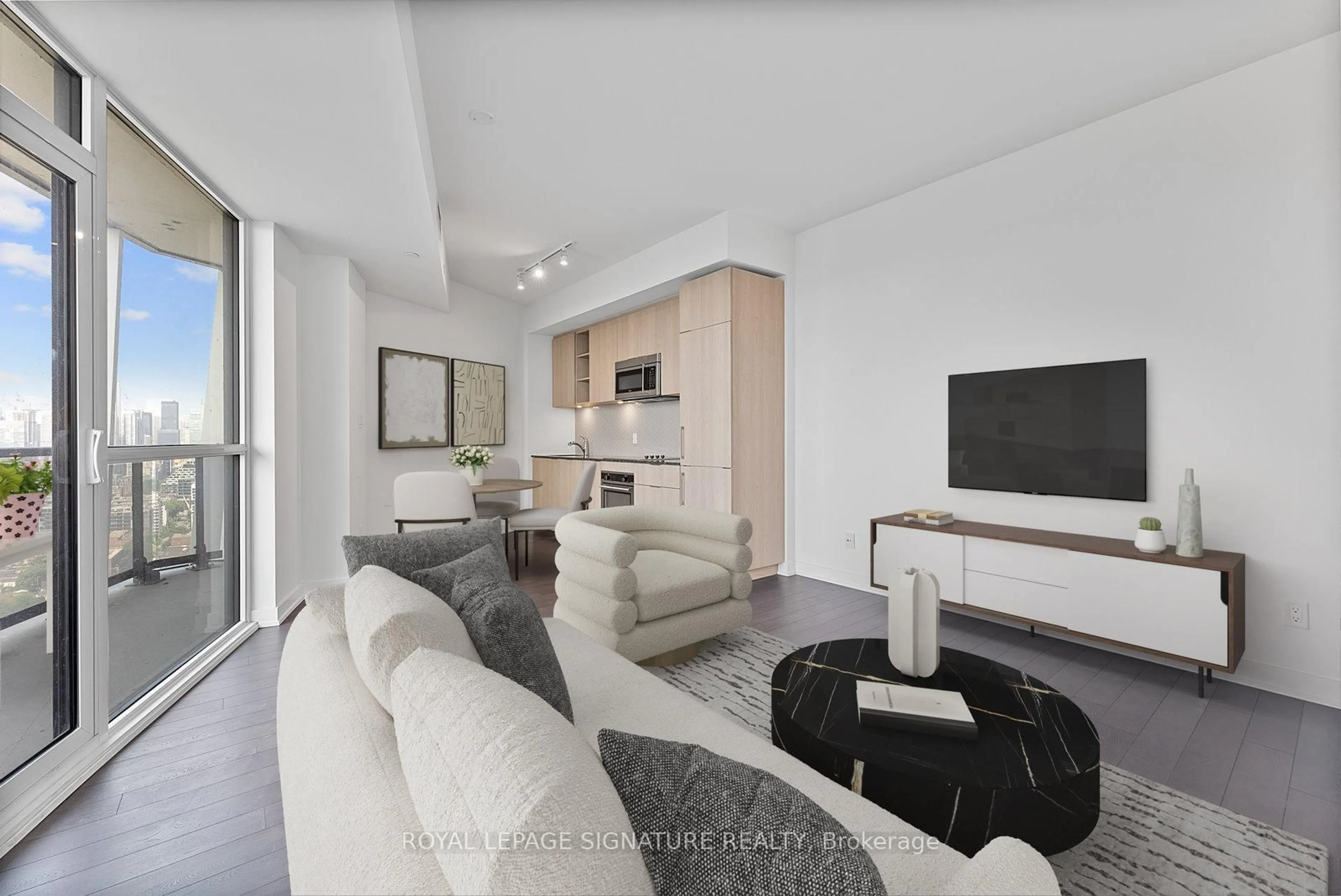 Living room with furniture, unknown for 50 Ordnance St #2909, Toronto Ontario M6K 0C9
