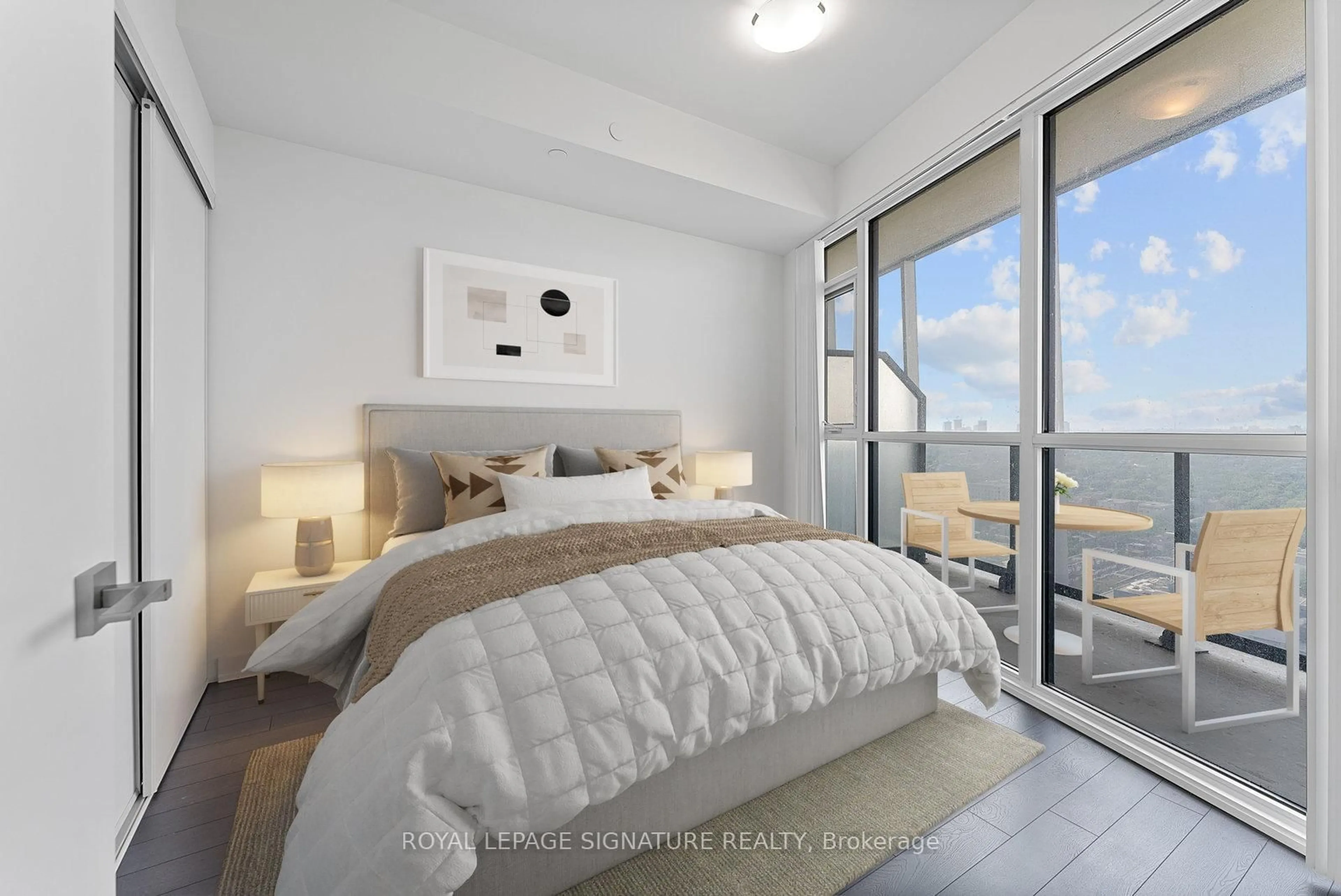 Bedroom with bed, unknown for 50 Ordnance St #2909, Toronto Ontario M6K 0C9