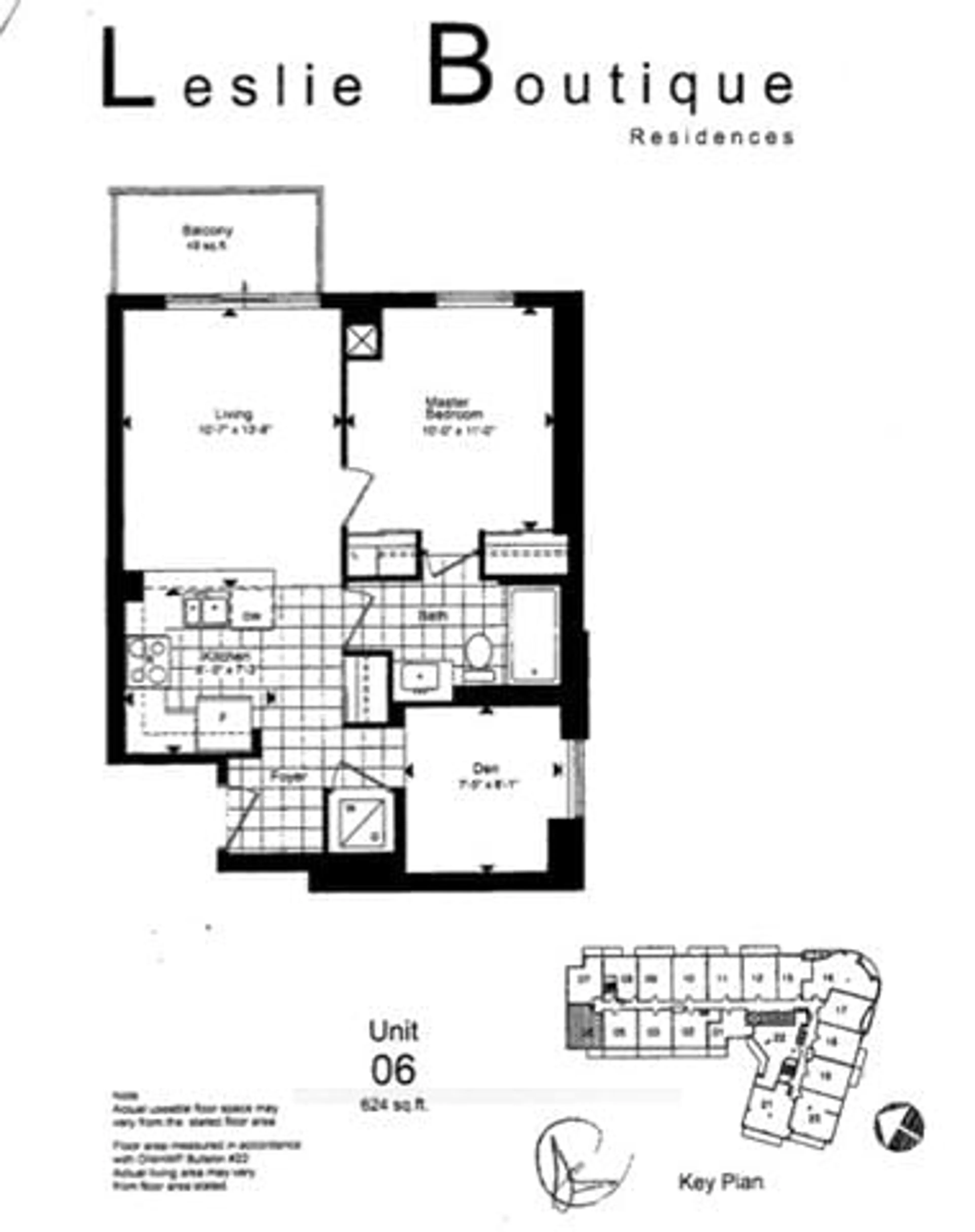 Floor plan for 2756 Old Leslie St #1006, Toronto Ontario M2K 0E2