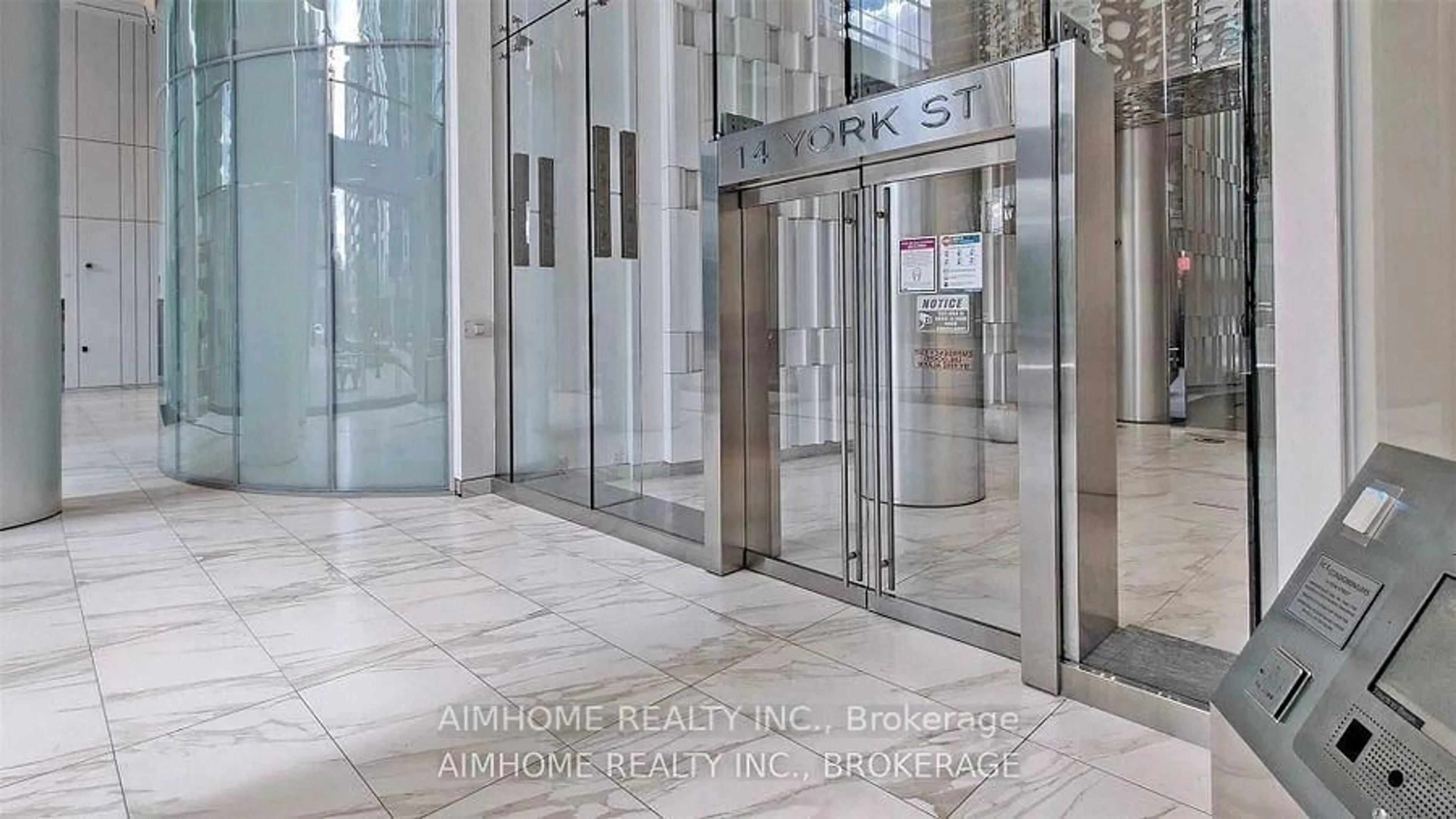 Indoor foyer for 14 York St #5205, Toronto Ontario M5J 0B1