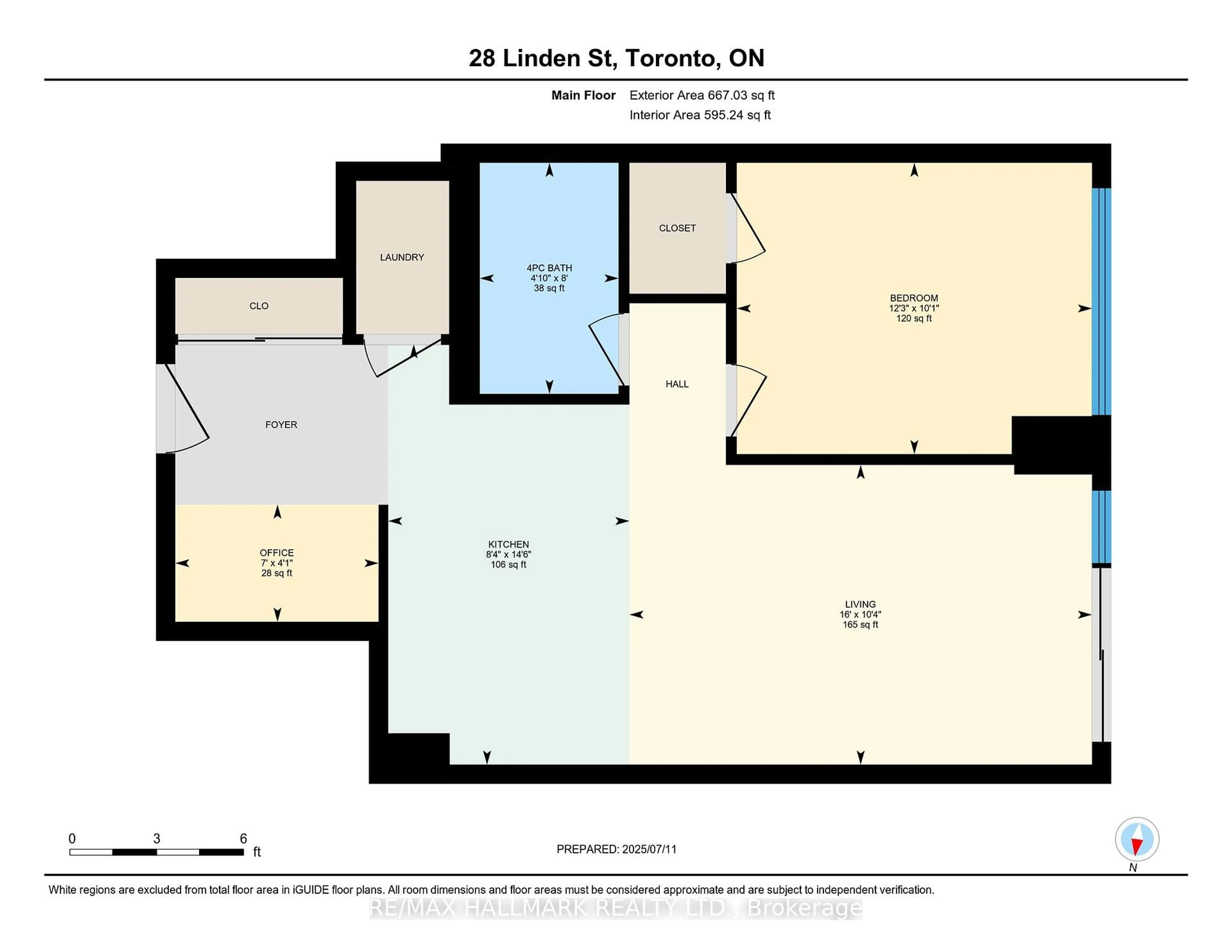 Floor plan for 28 Linden St #2507, Toronto Ontario M4Y 0A4