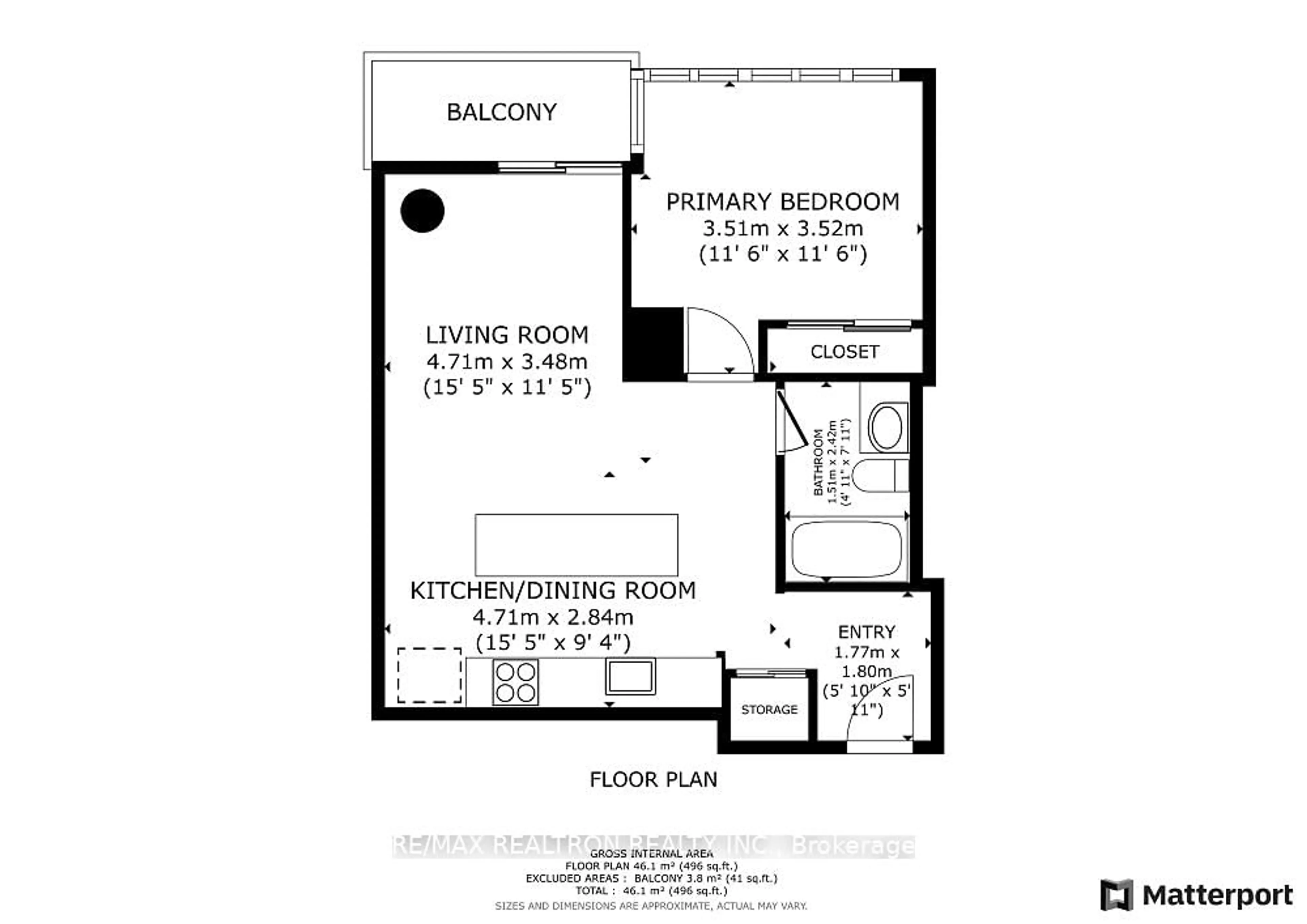Floor plan for 19 Singer Crt #1109A, Toronto Ontario M2K 0B2