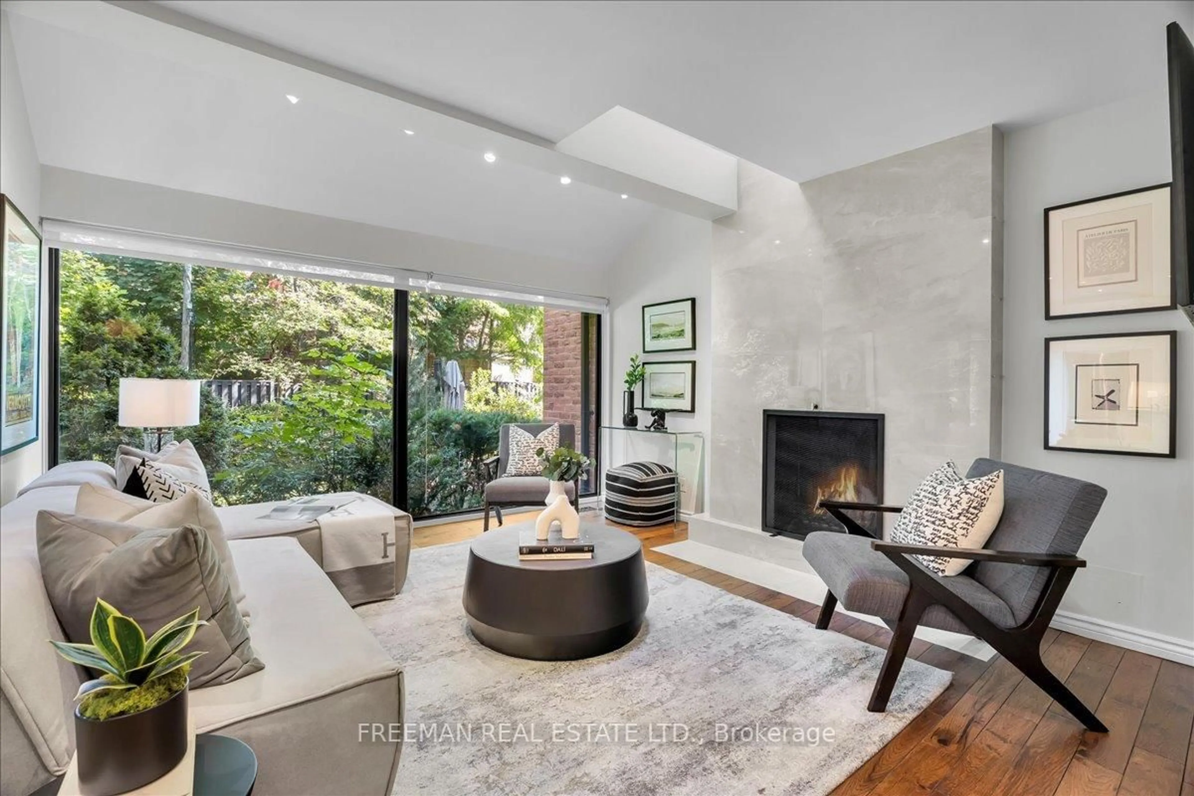 Living room with furniture, unknown for 10 Walker Ave #Th 128, Toronto Ontario M4V 1G2