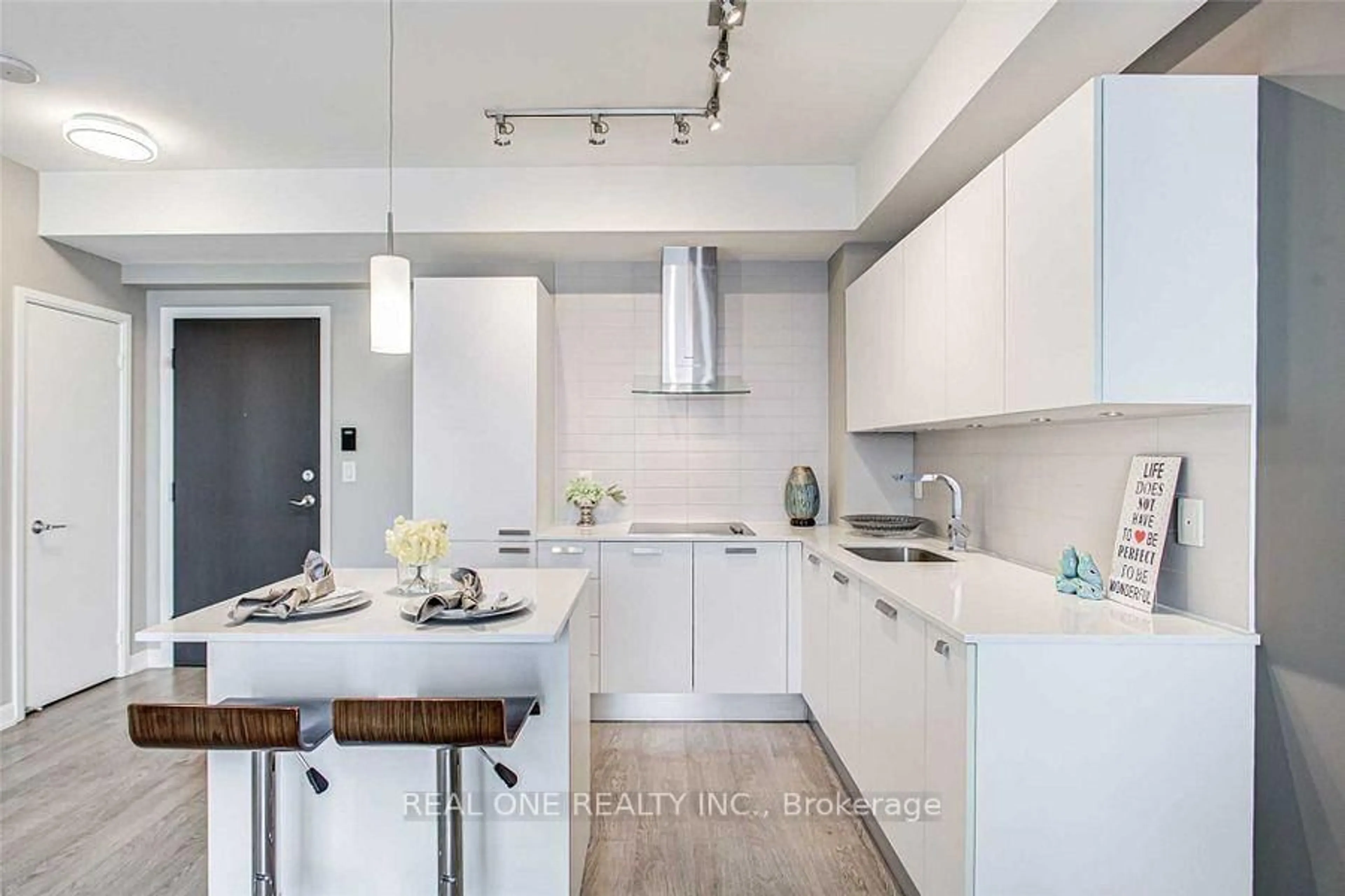Contemporary kitchen, ceramic/tile floor for 11 Bogert Ave #1404, Toronto Ontario M2N 1K4