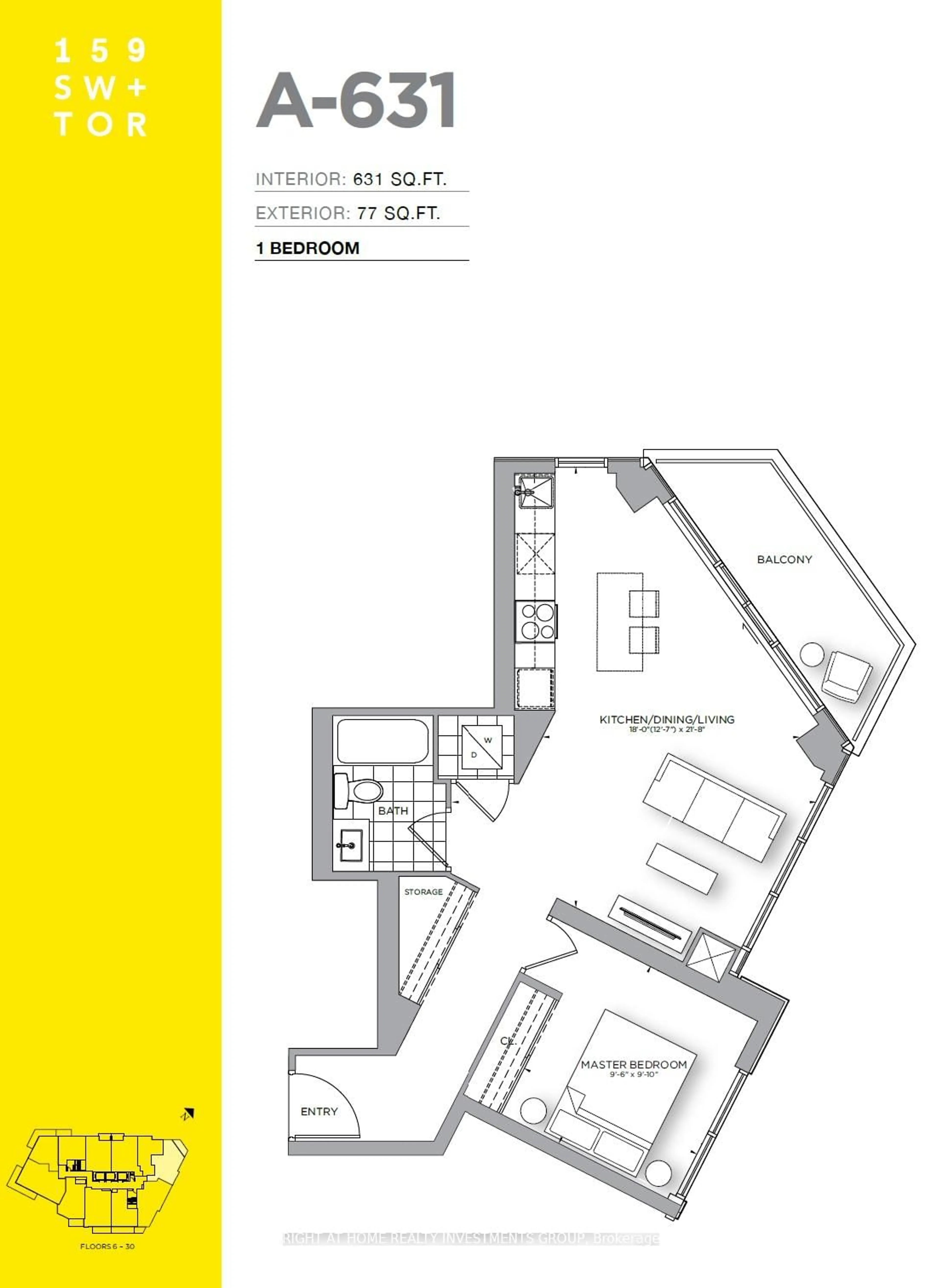 Floor plan for 159 Wellesley St #2603, Toronto Ontario M4Y 0H5