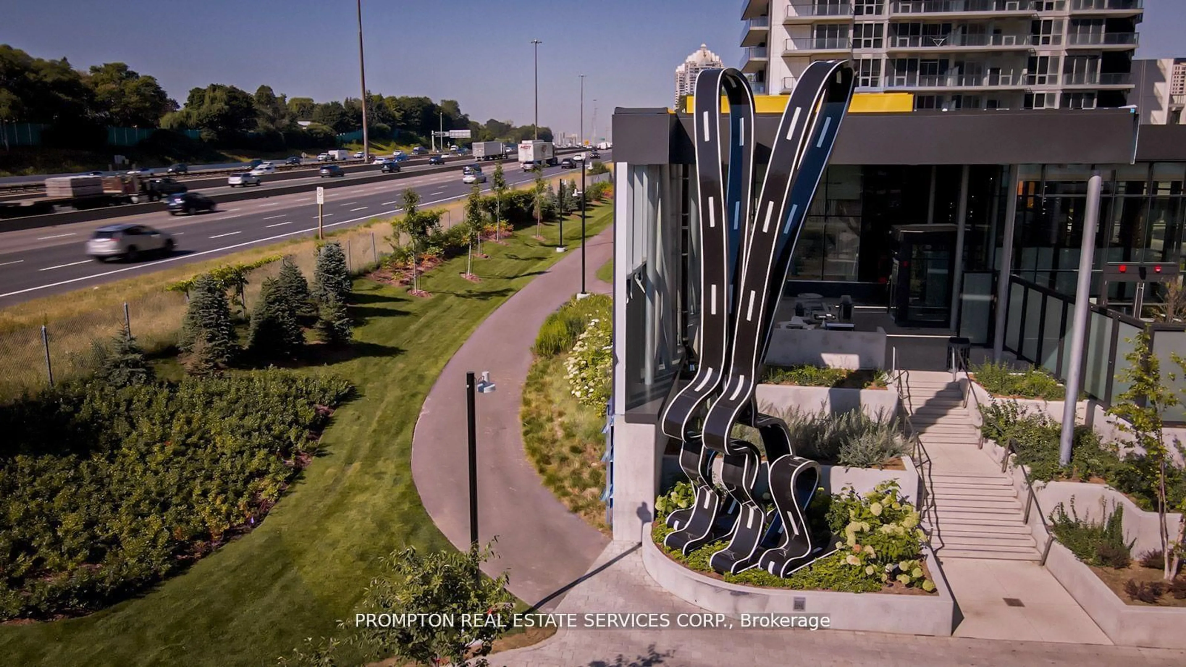A pic from outside/outdoor area/front of a property/back of a property/a pic from drone, street for 95 McMahon Dr #PH4106, Toronto Ontario M2K 0E4