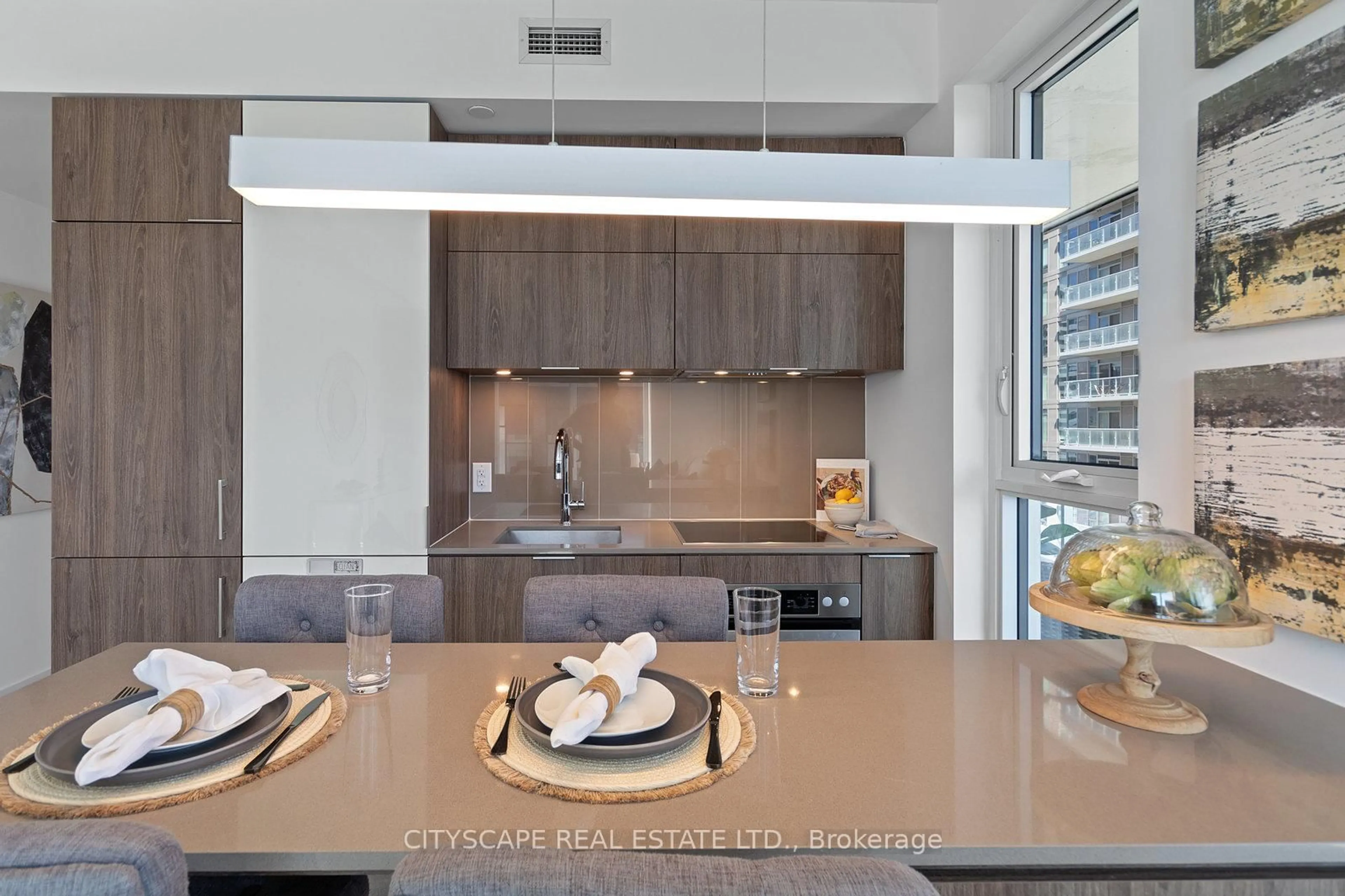 Contemporary kitchen, ceramic/tile floor for 15 Lower Jarvis St #1603, Toronto Ontario M5E 0C4