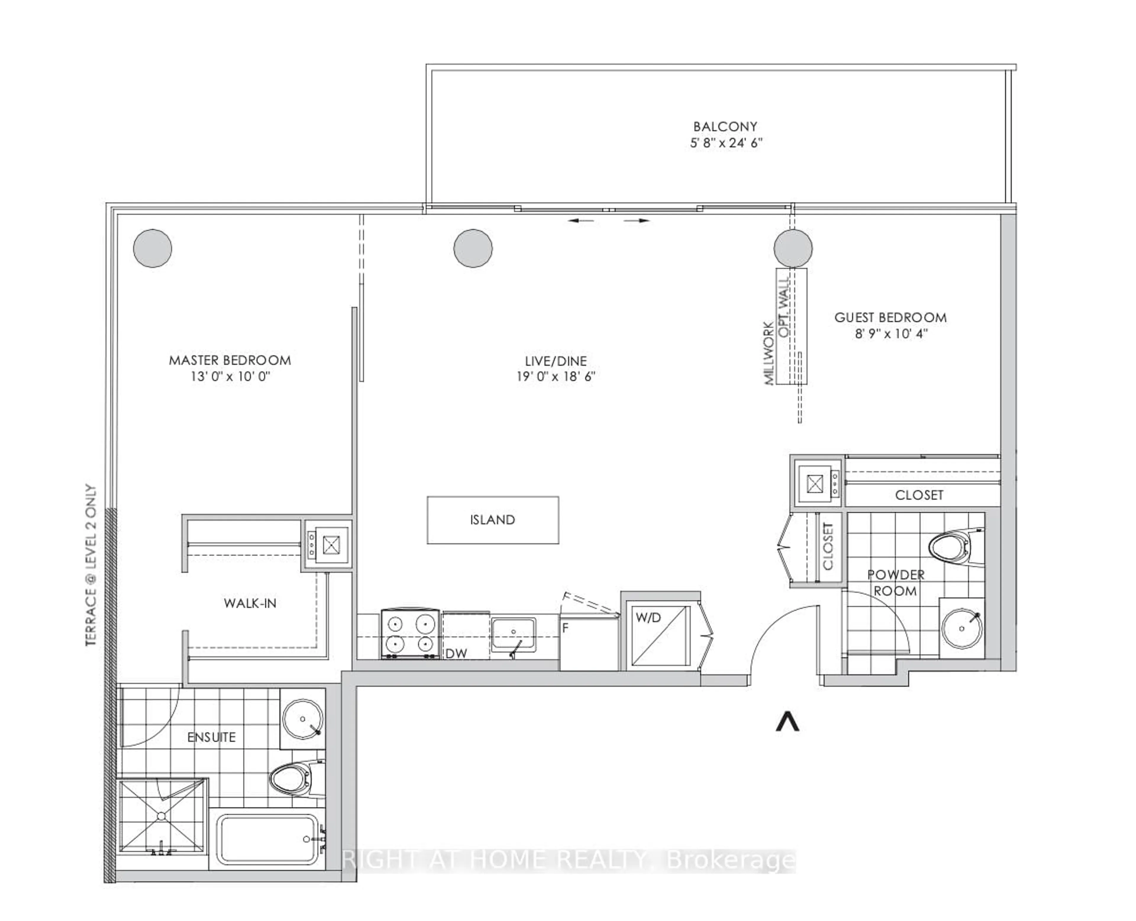 Floor plan for 650 King St #706, Toronto Ontario M5V 0H6