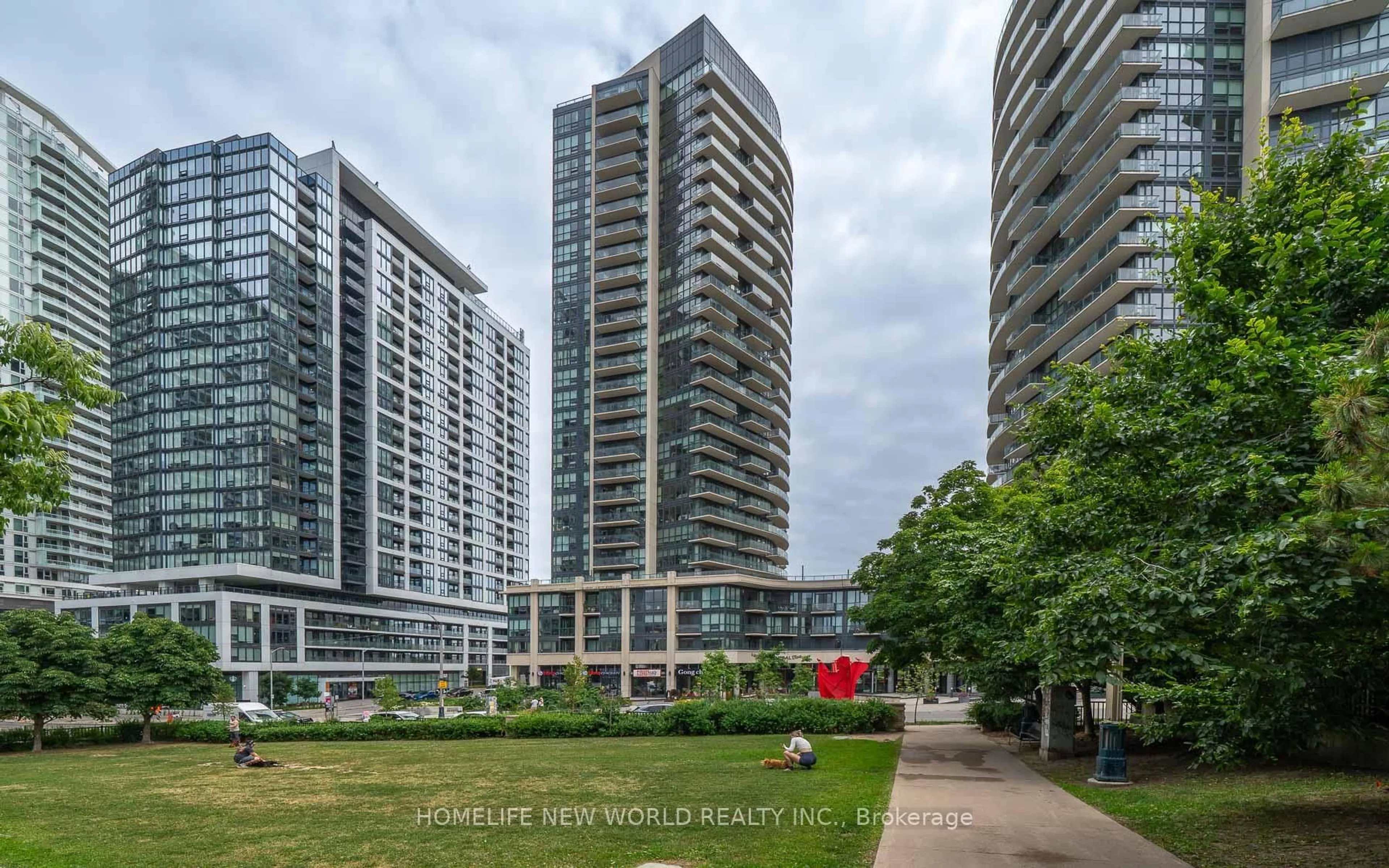 A pic from outside/outdoor area/front of a property/back of a property/a pic from drone, city buildings view from balcony for 49 East Liberty St #301, Toronto Ontario M6K 0B2