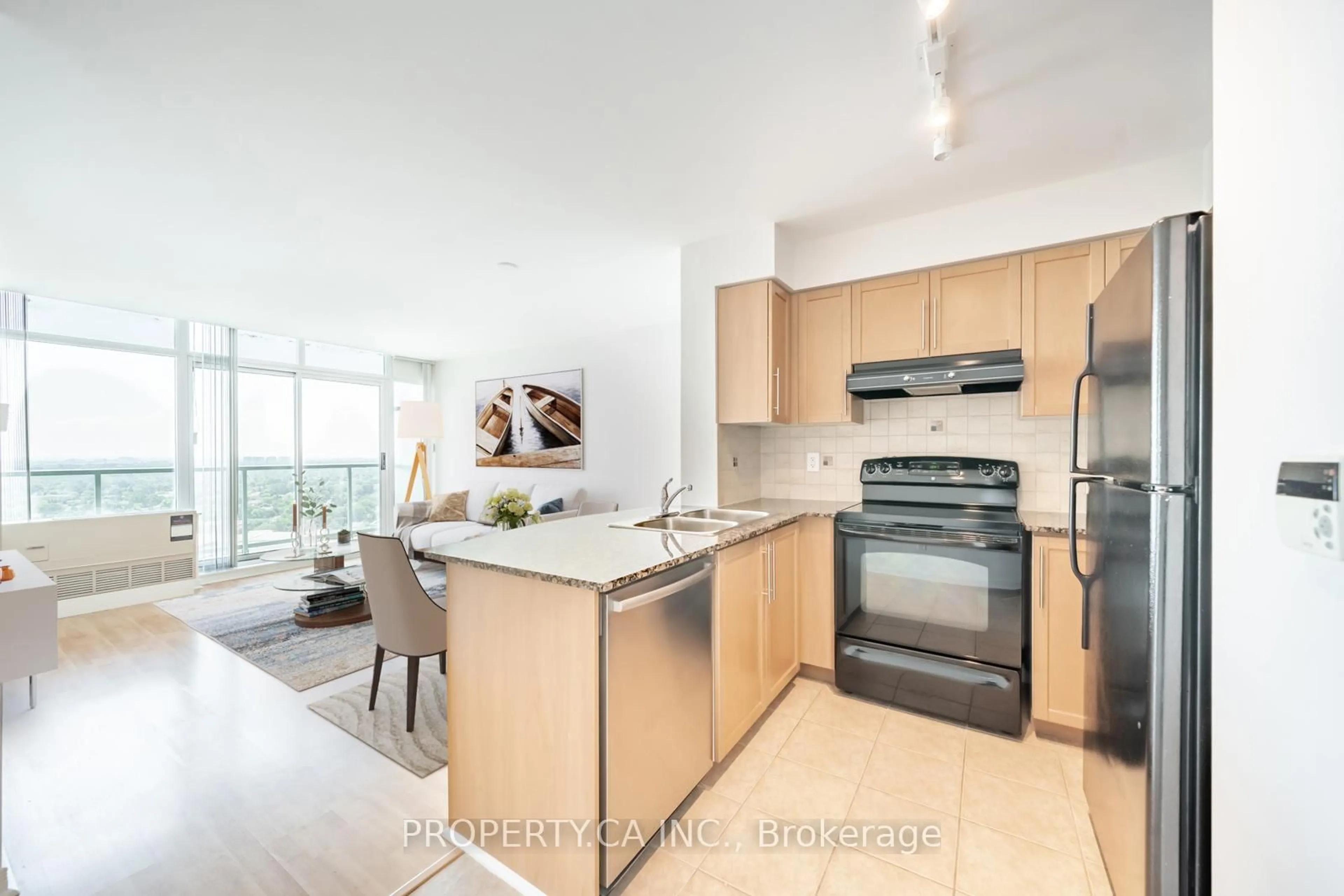 Open concept kitchen, unknown for 5508 Yonge St #PH03, Toronto Ontario M2N 7L2
