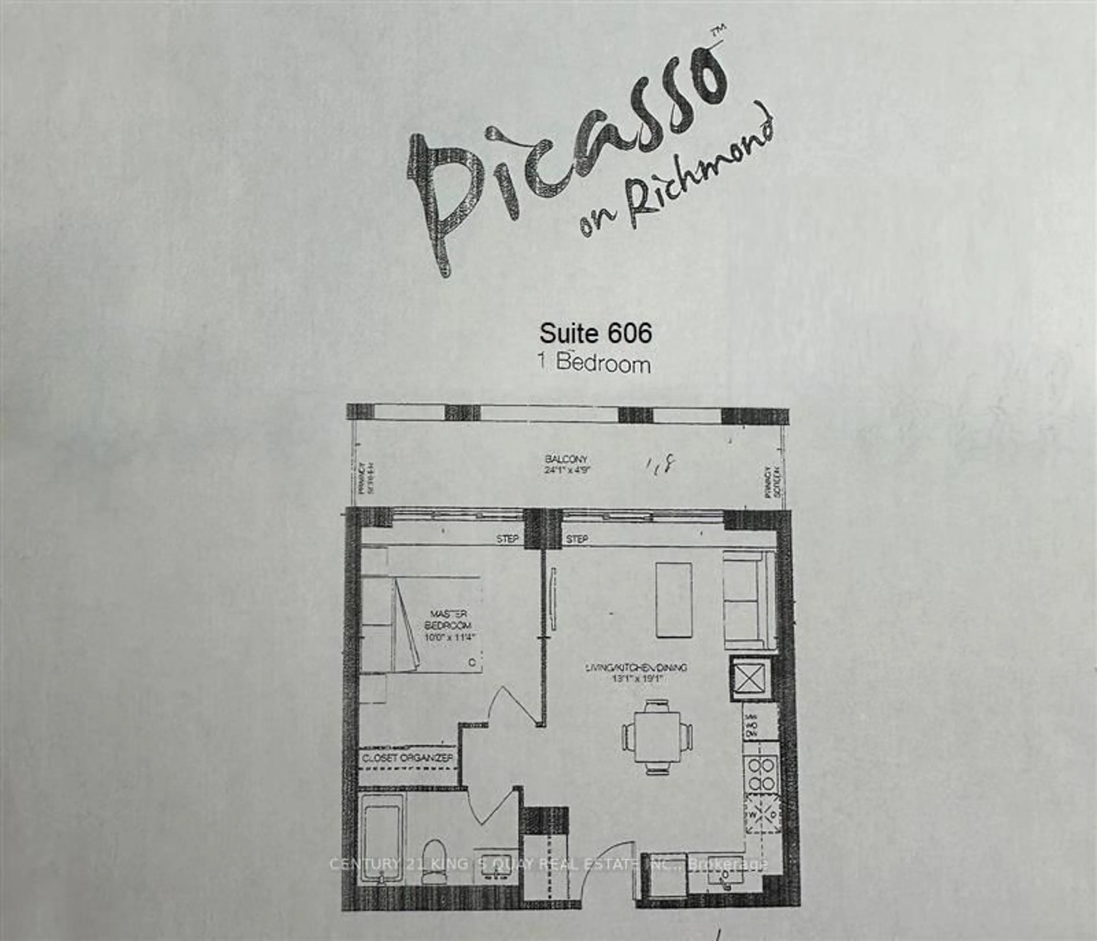 Floor plan for 318 Richmond St #606, Toronto Ontario M5V 0B4