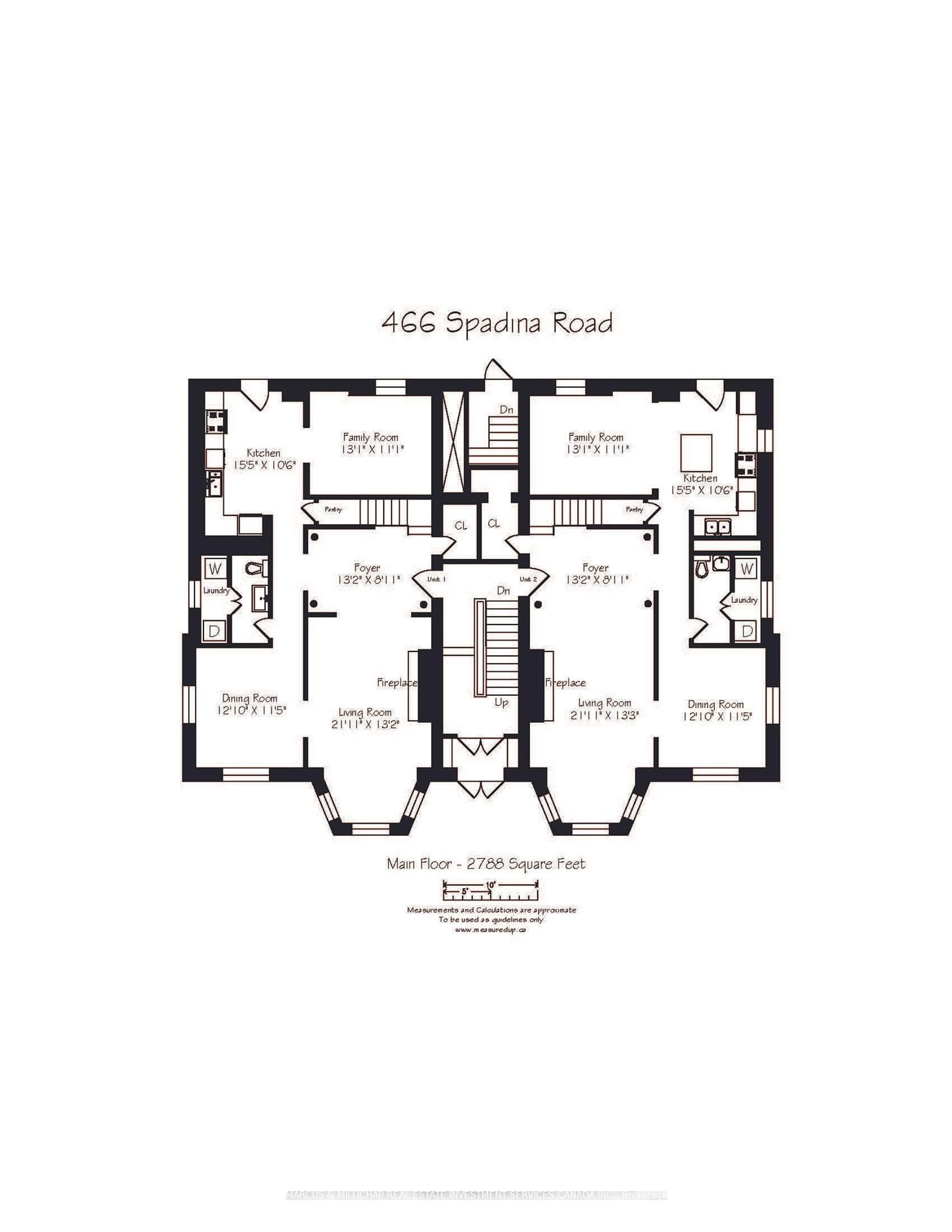 Floor plan for 466 Spadina Rd, Toronto Ontario M5P 2W4