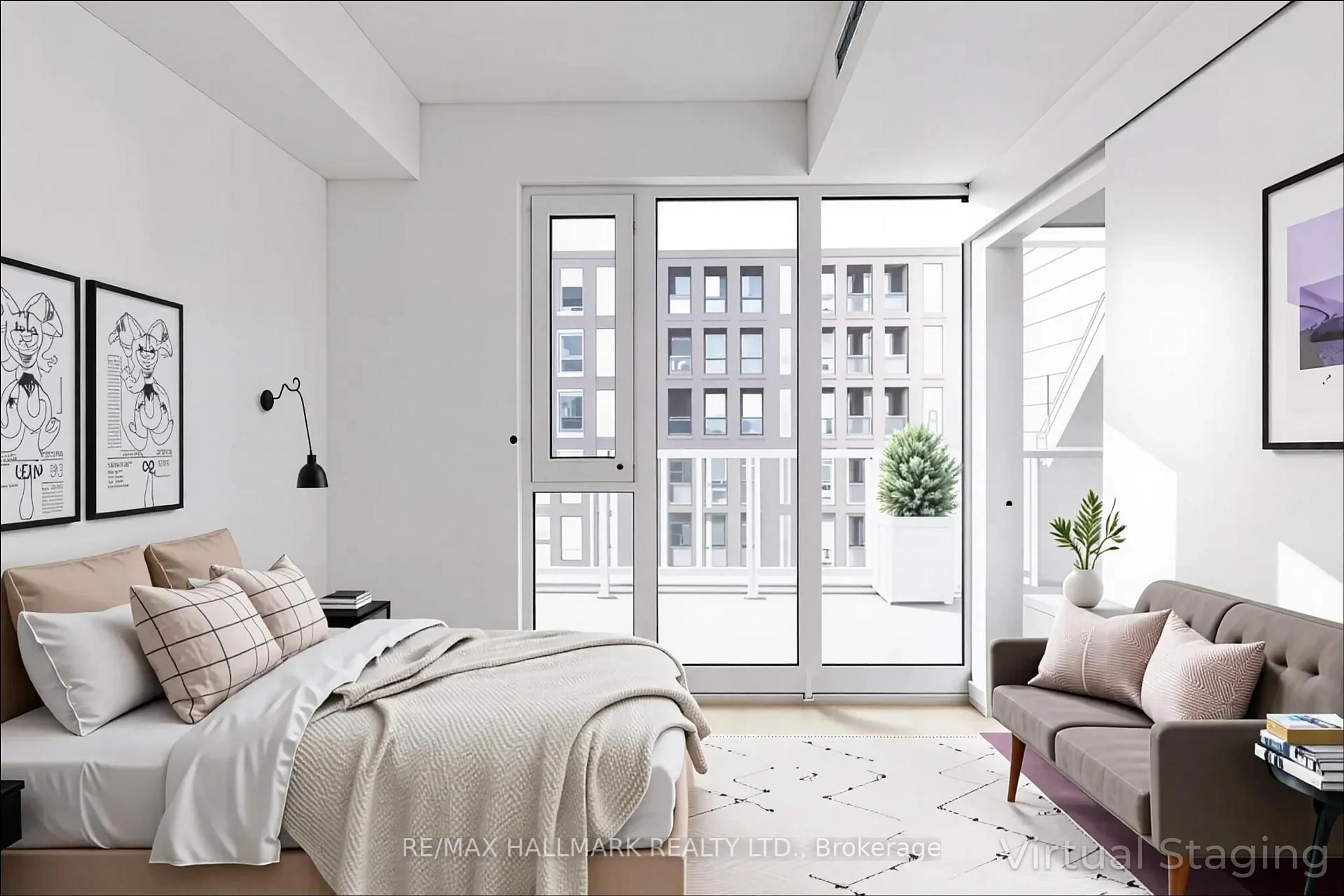 Bedroom with bed, unknown for 230 Simcoe St #2411, Toronto Ontario M5T 0E2