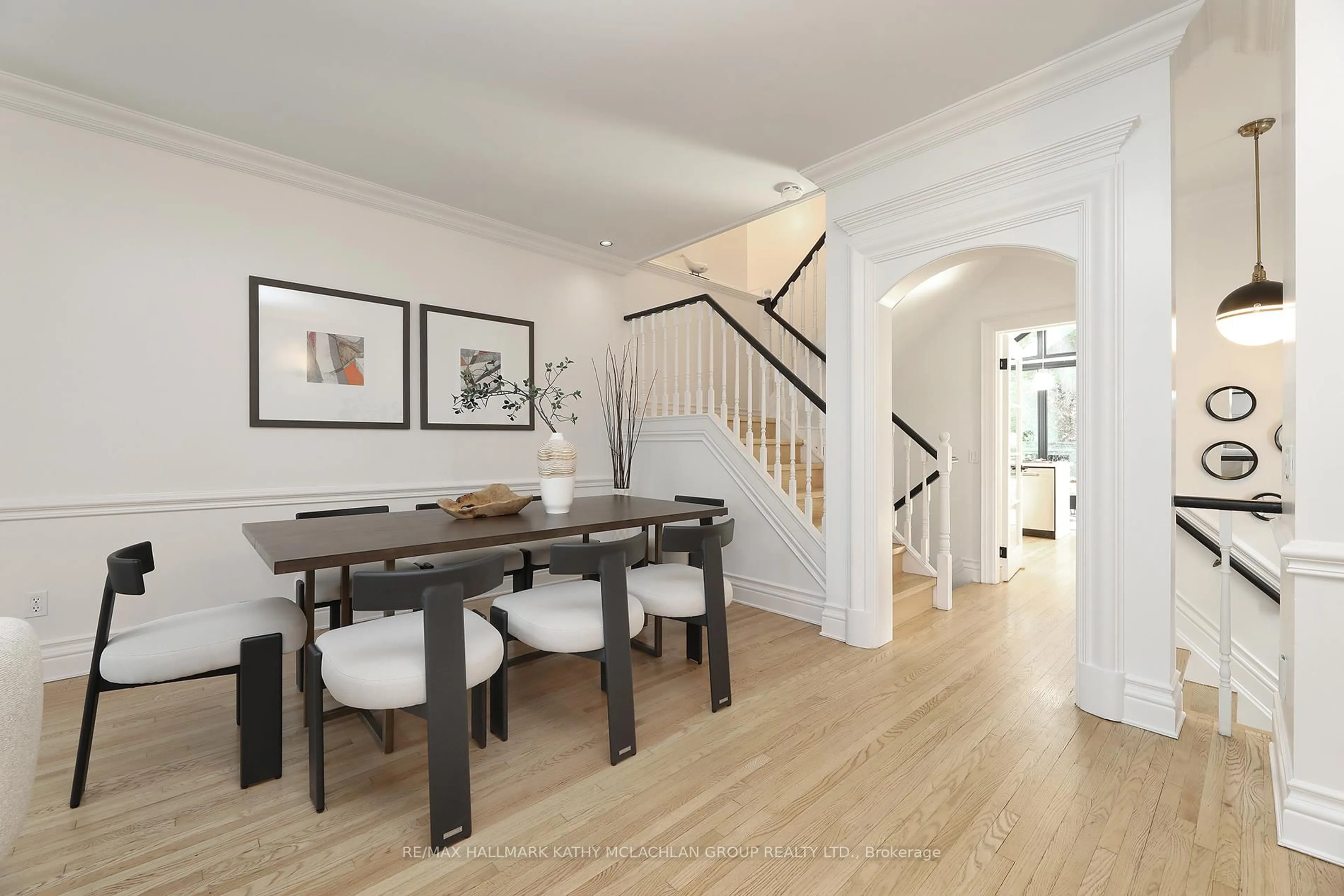 Dining room, wood/laminate floor for 103 Cleveland St, Toronto Ontario M4S 2W4