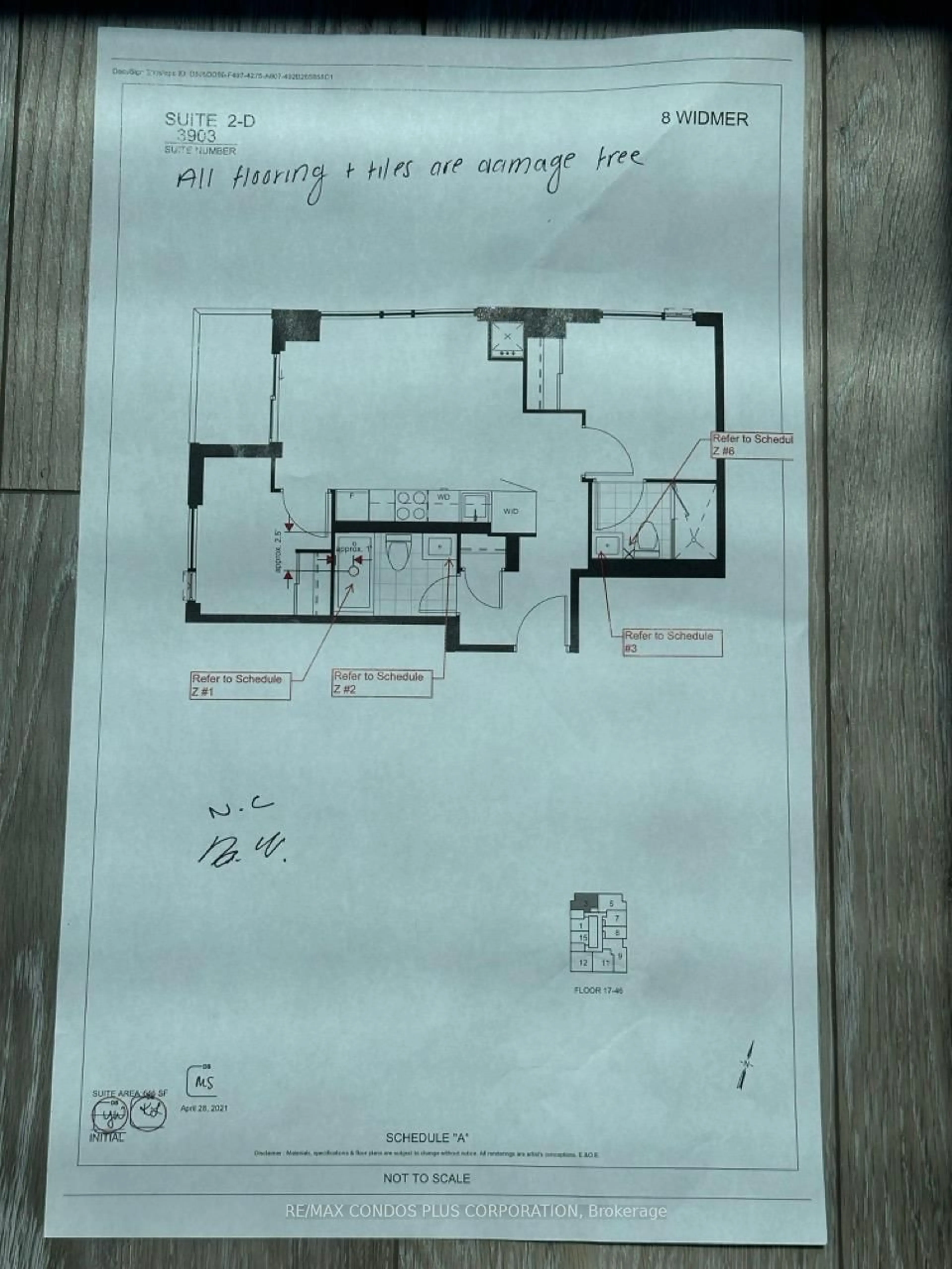 Floor plan for 8 Widmer St #3903, Toronto Ontario M5V 0W6