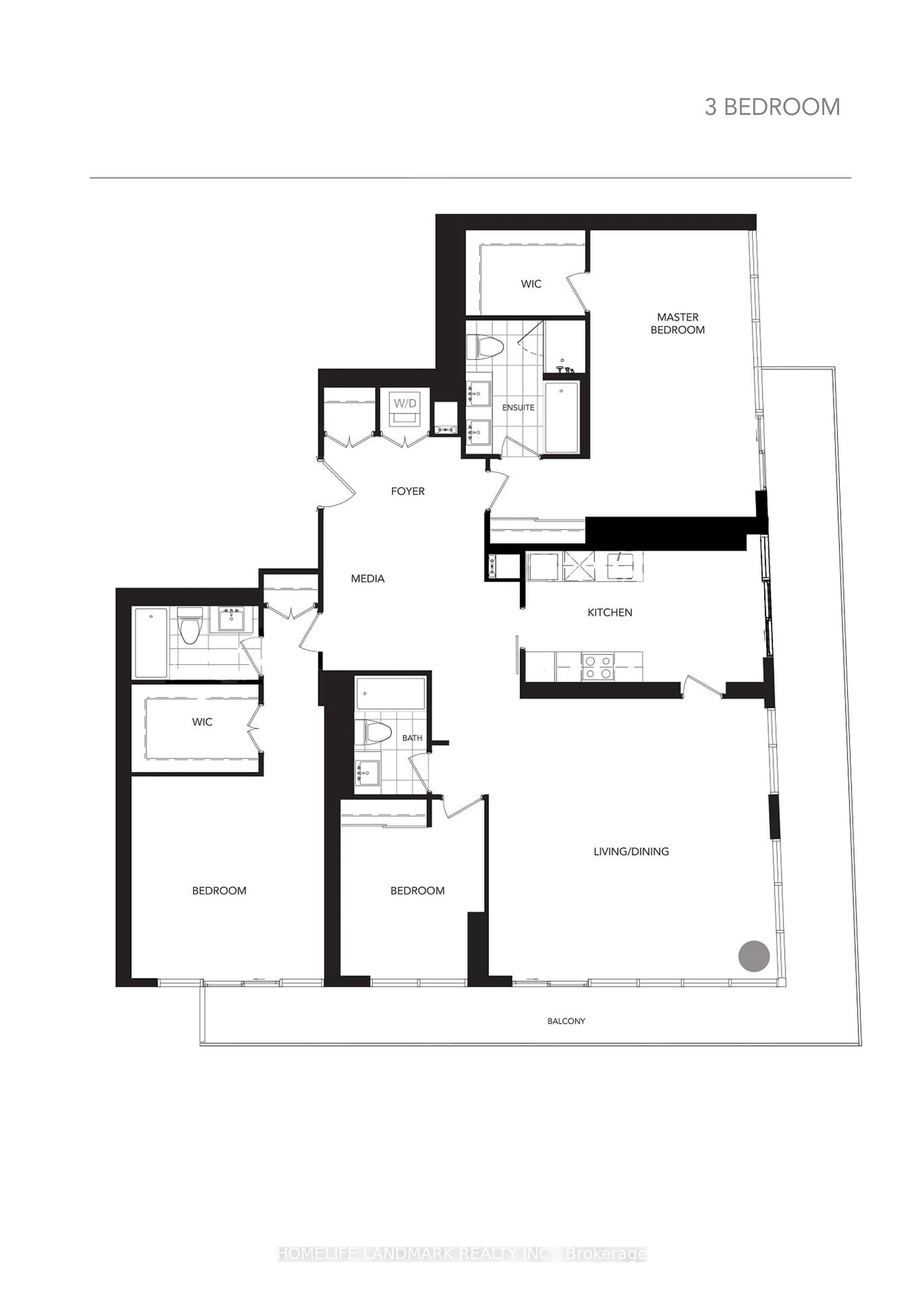 Floor plan for 395 Bloor St #5501, Toronto Ontario M4W 0B4
