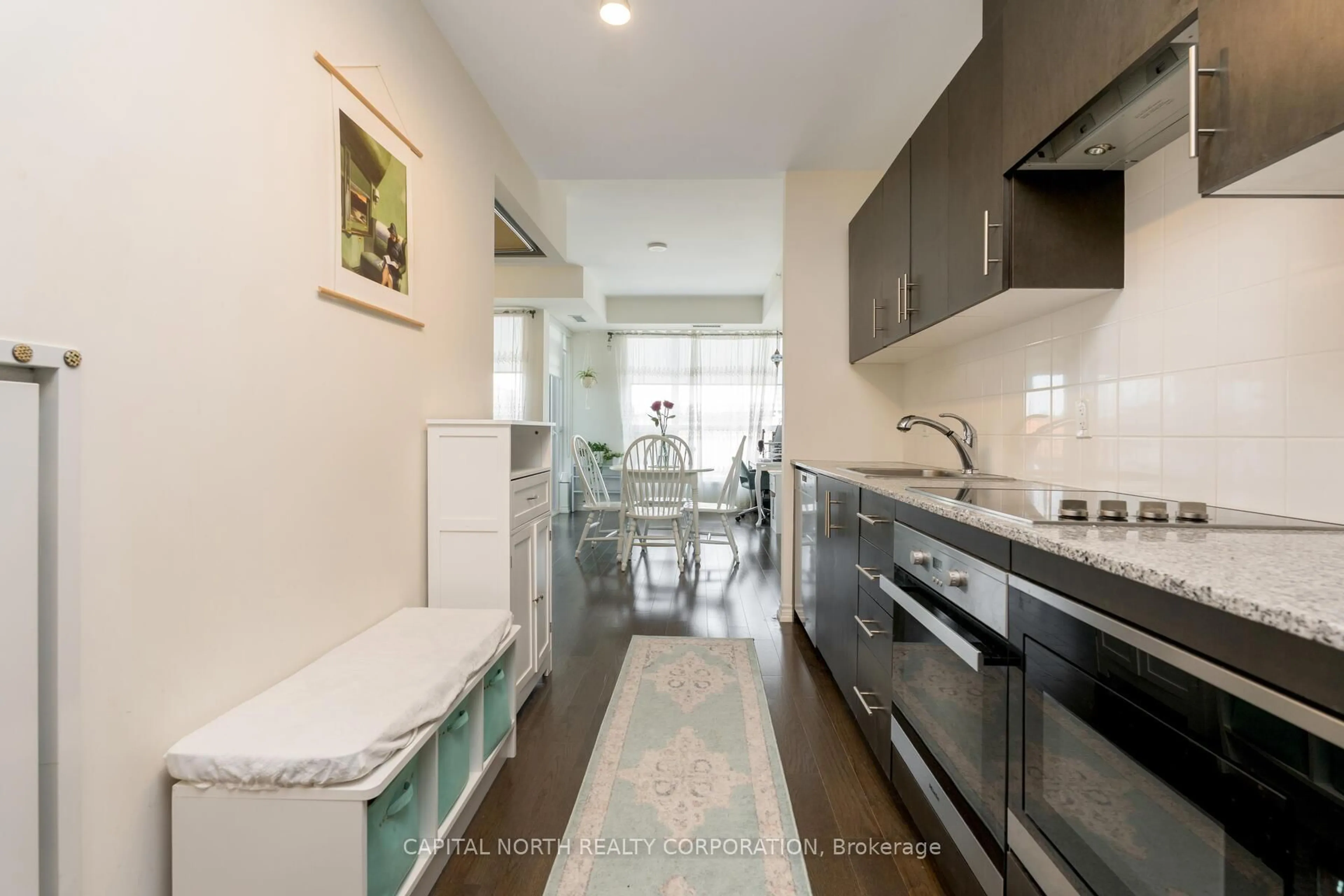 Open concept kitchen, ceramic/tile floor for 23 Glebe Rd #416, Toronto Ontario M5P 0A1