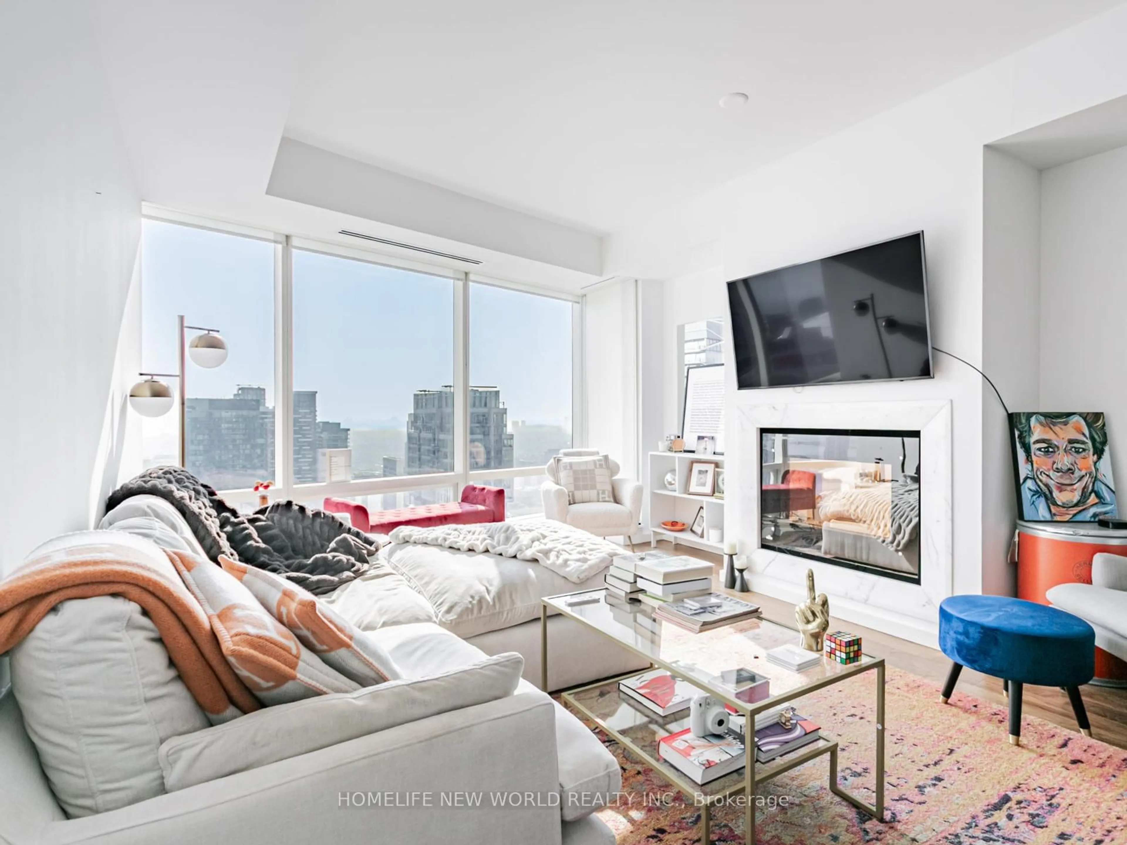 Living room with furniture, unknown for 180 University Ave #4302, Toronto Ontario M5H 0A2