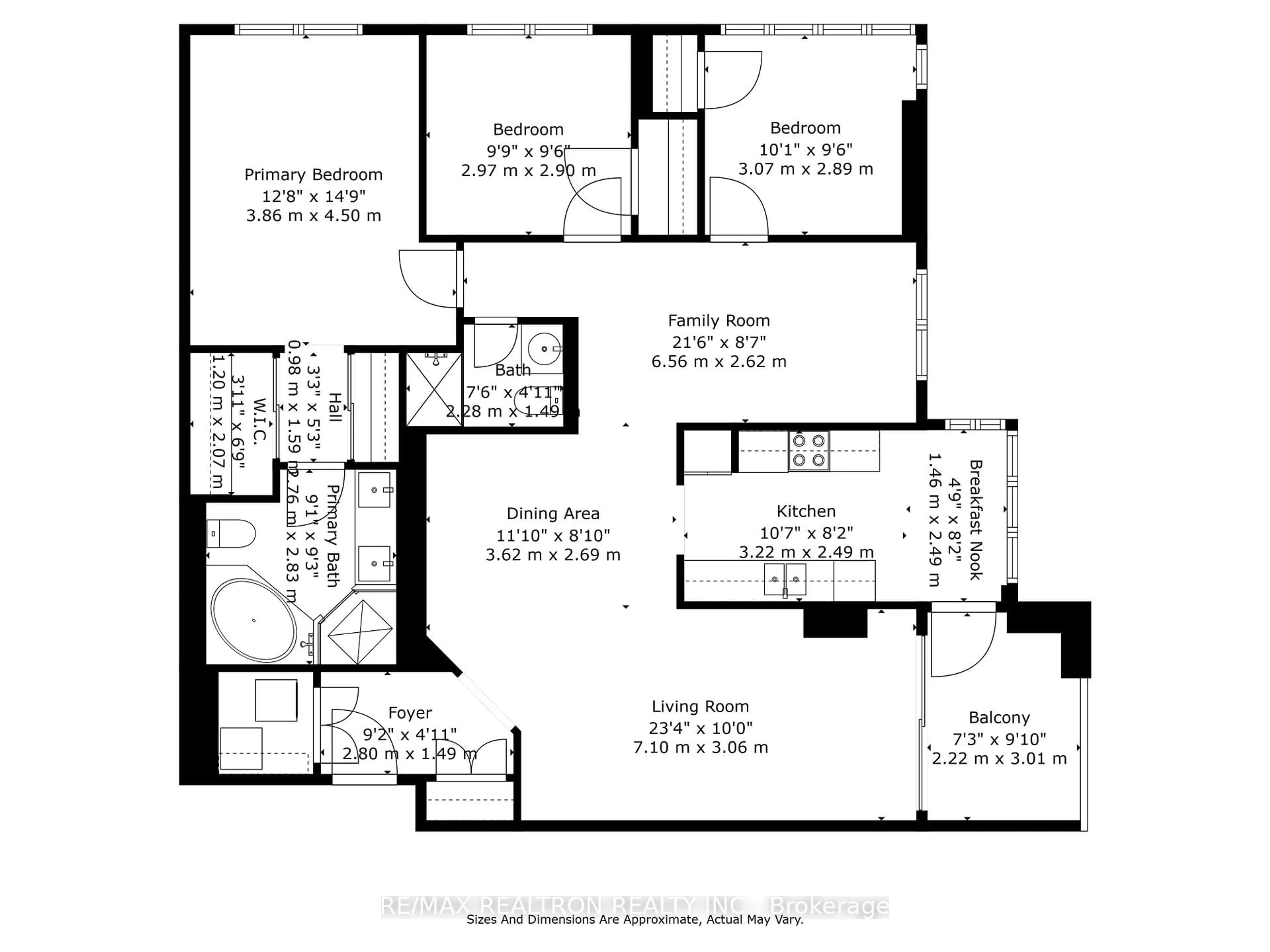 Floor plan for 8 Mckee Ave #1102, Toronto Ontario M2N 7E5