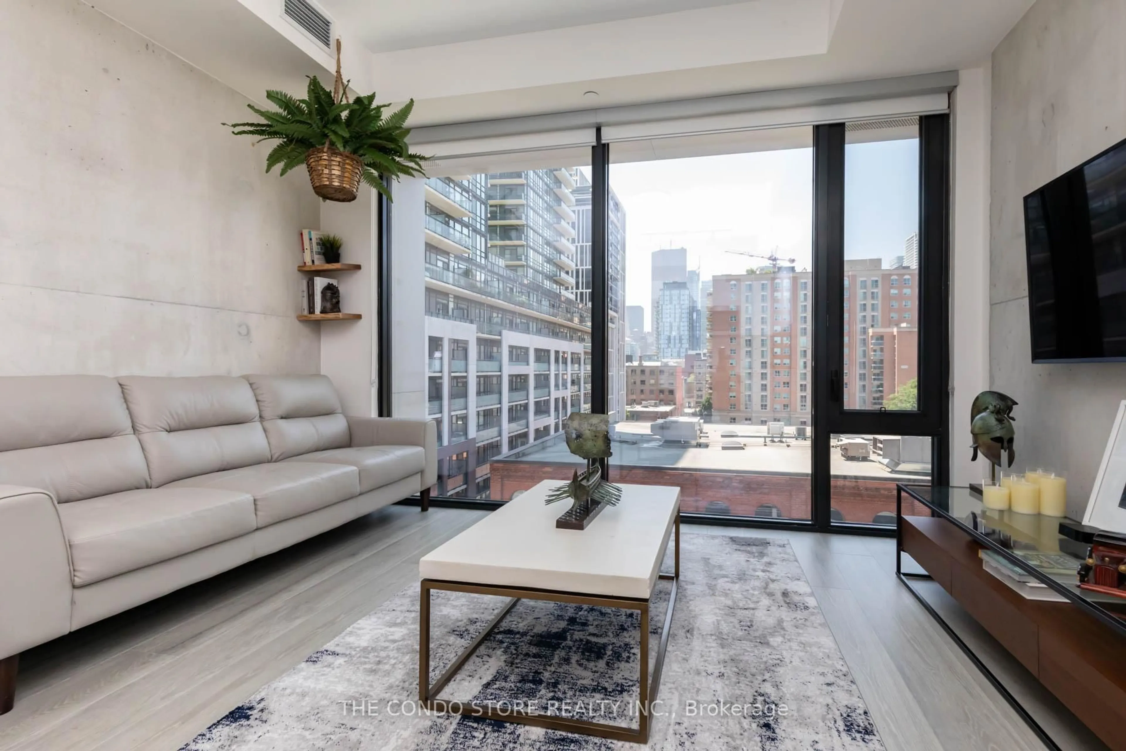 Living room with furniture, unknown for 55 Ontario St #614, Toronto Ontario M5A 0T8