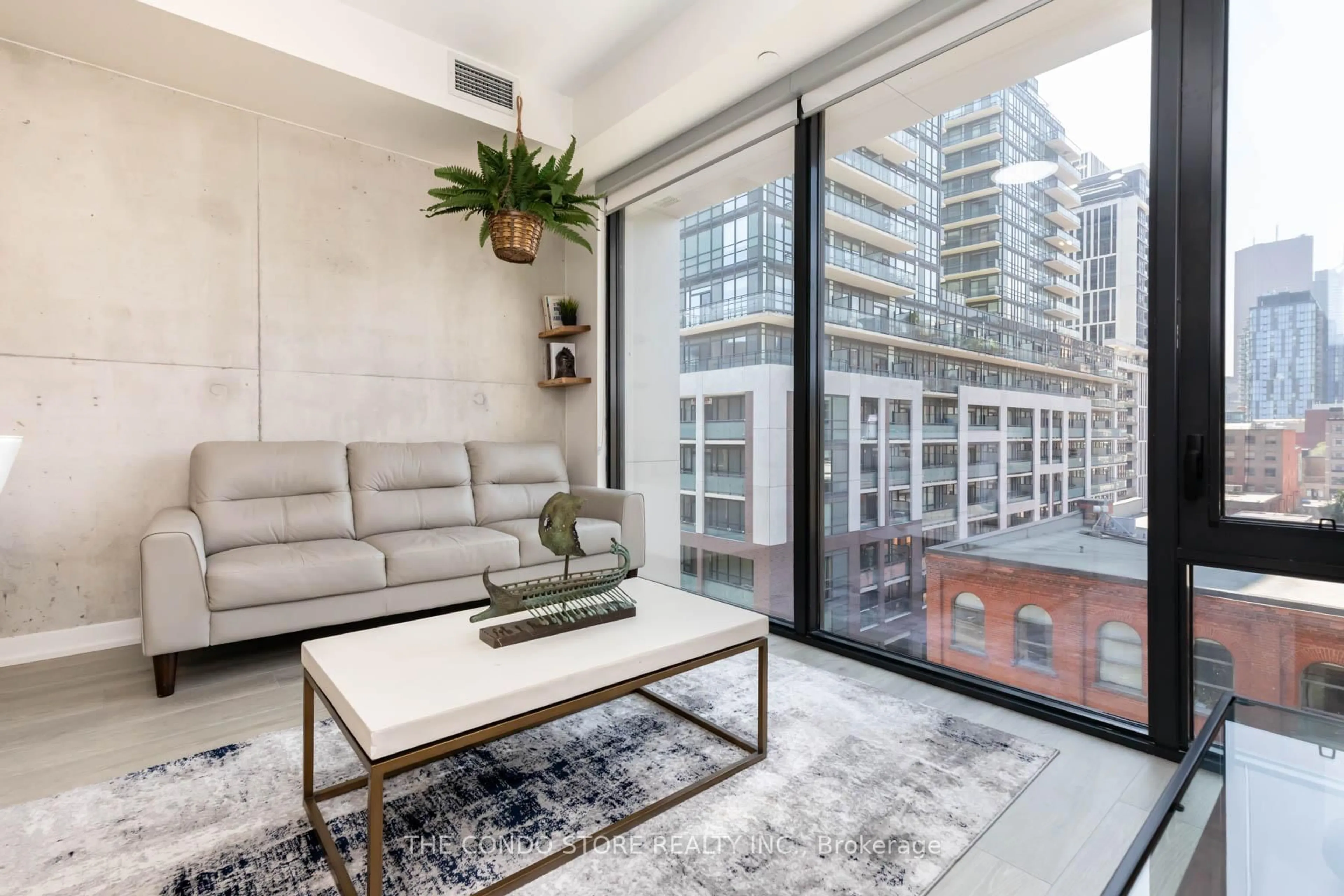 Living room with furniture, unknown for 55 Ontario St #614, Toronto Ontario M5A 0T8