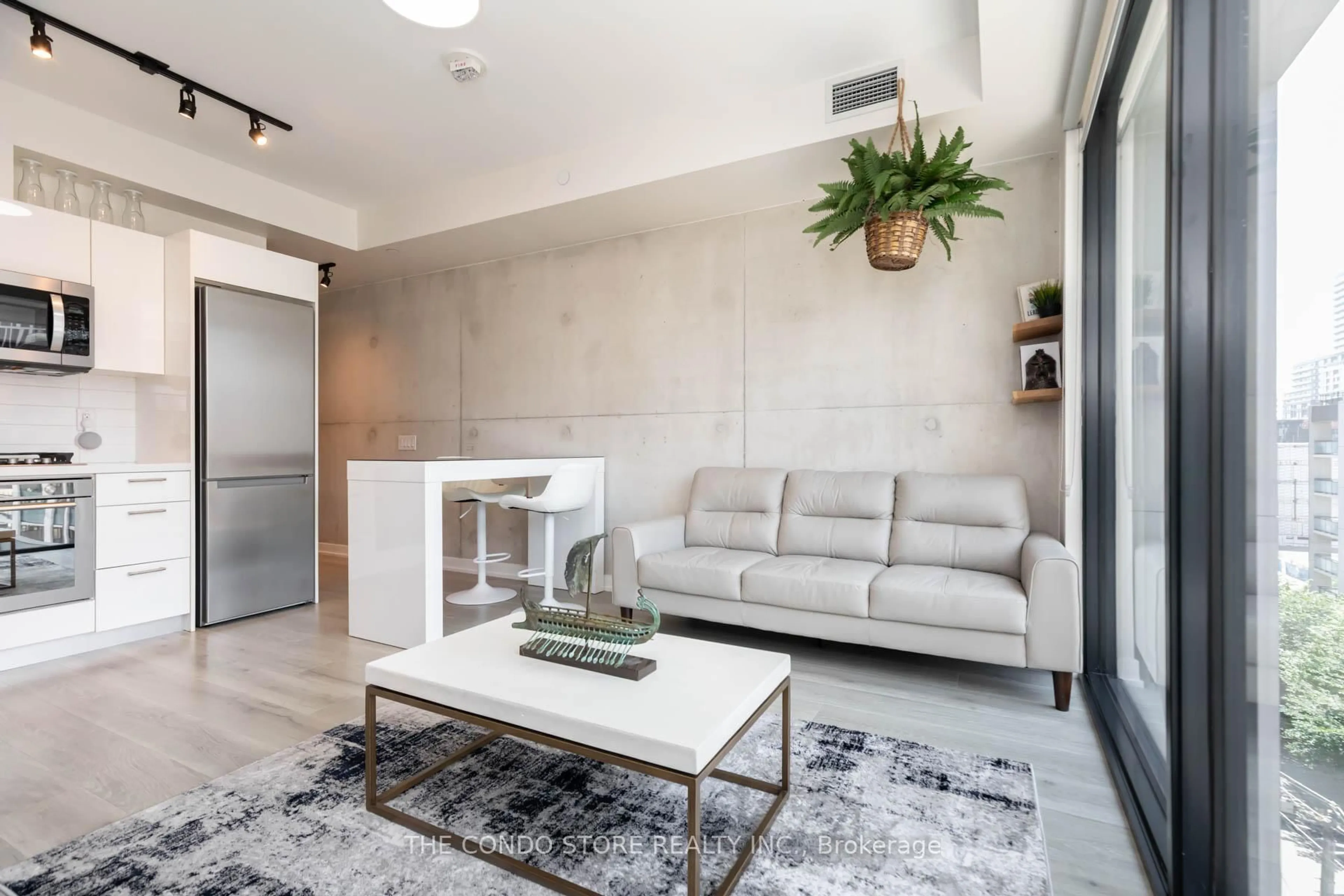 Living room with furniture, unknown for 55 Ontario St #614, Toronto Ontario M5A 0T8