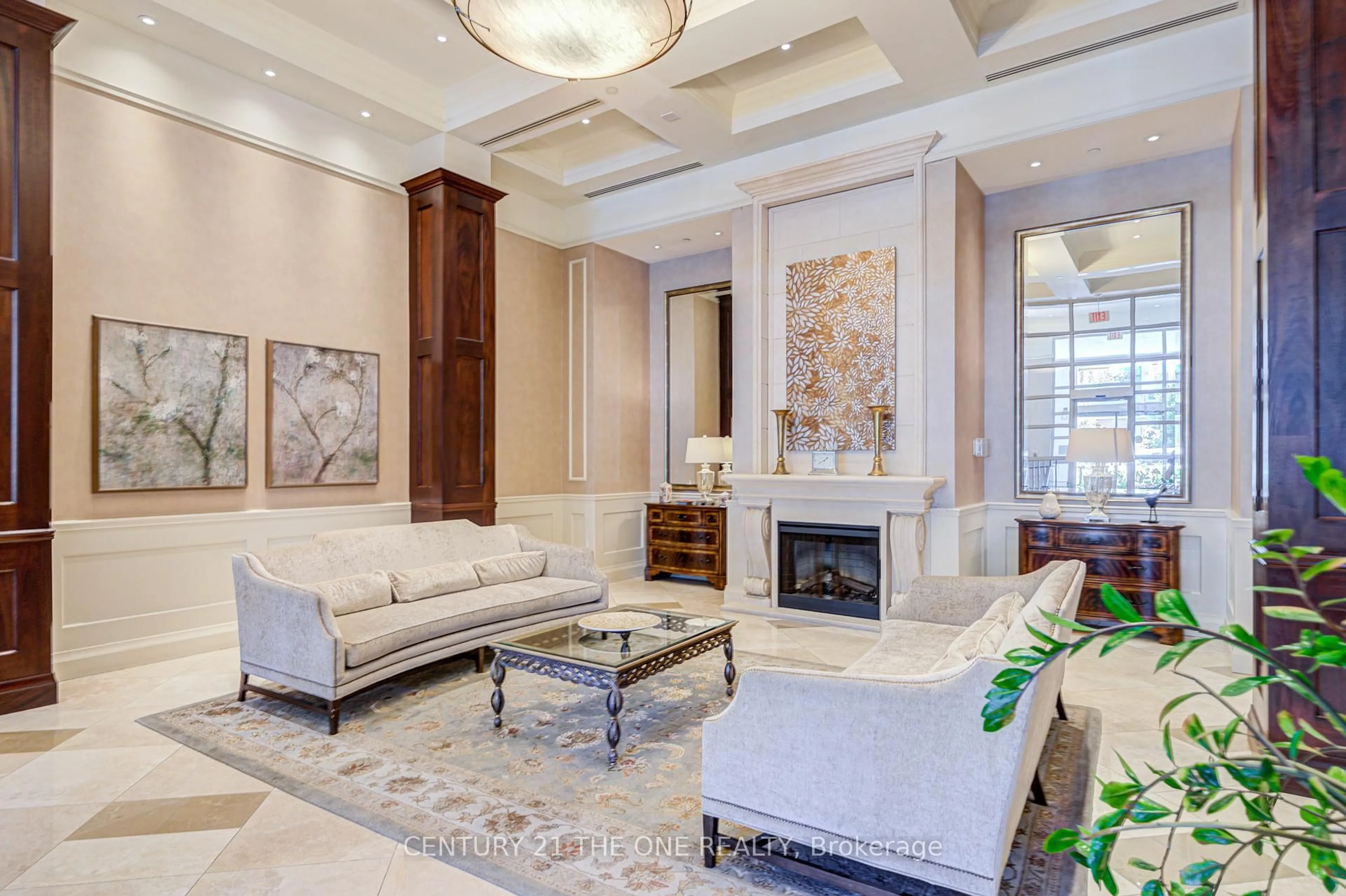 Living room with furniture, ceramic/tile floor for 38 William Carson Cres #202, Toronto Ontario M2P 2H2