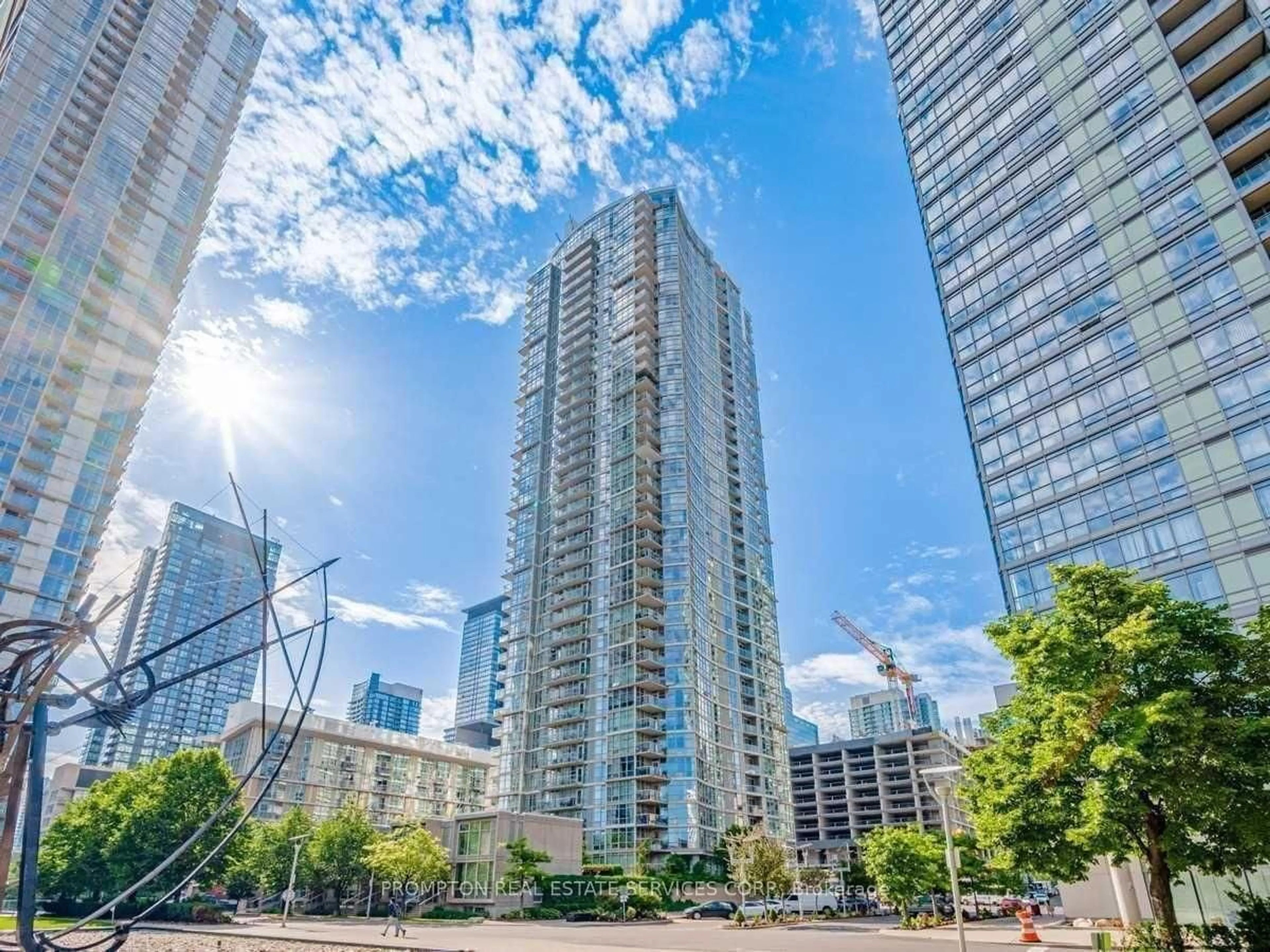 A pic from outside/outdoor area/front of a property/back of a property/a pic from drone, city buildings view from balcony for 10 Navy Wharf Crt #1101, Toronto Ontario M5V 3V2
