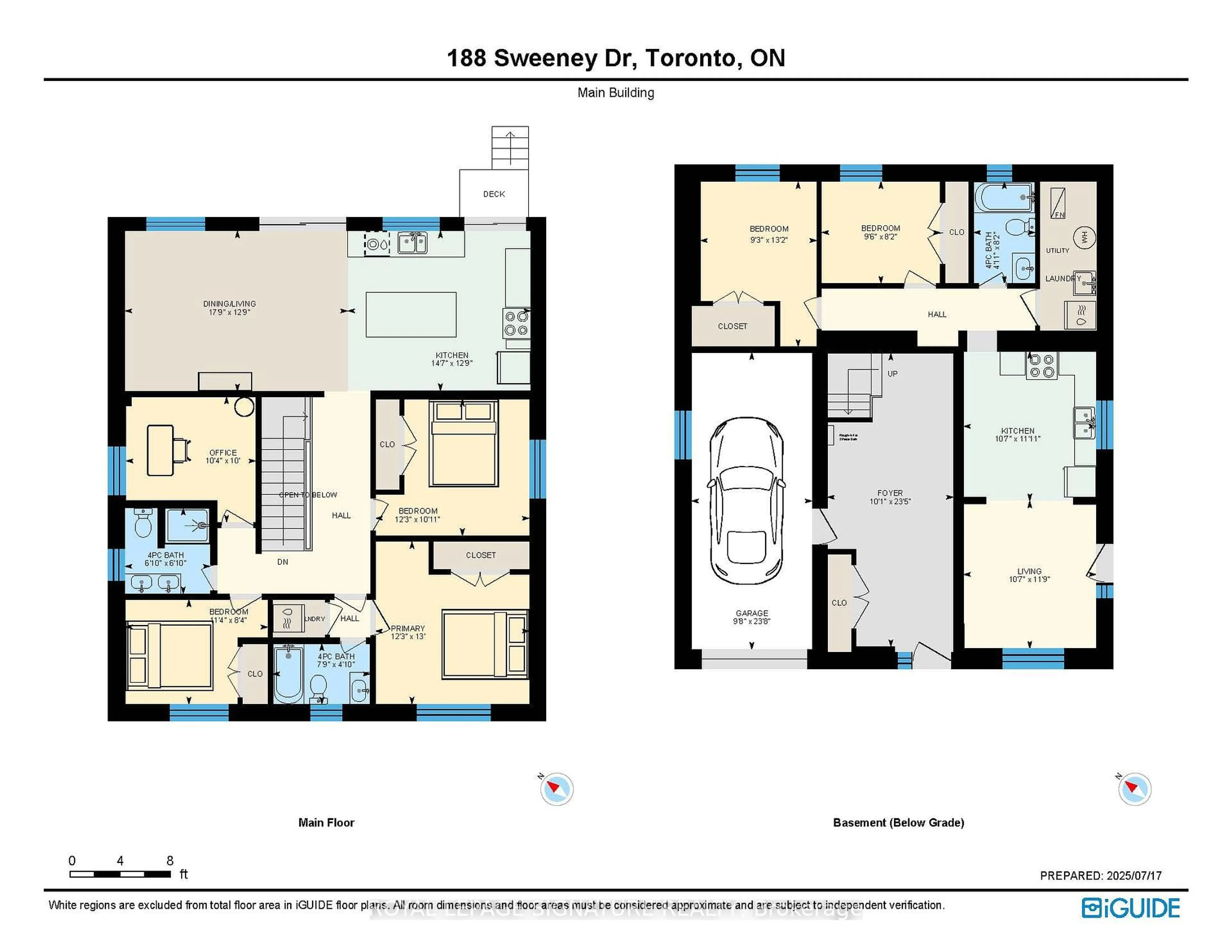 Floor plan for 188 Sweeney Dr, Toronto Ontario M4A 1V4