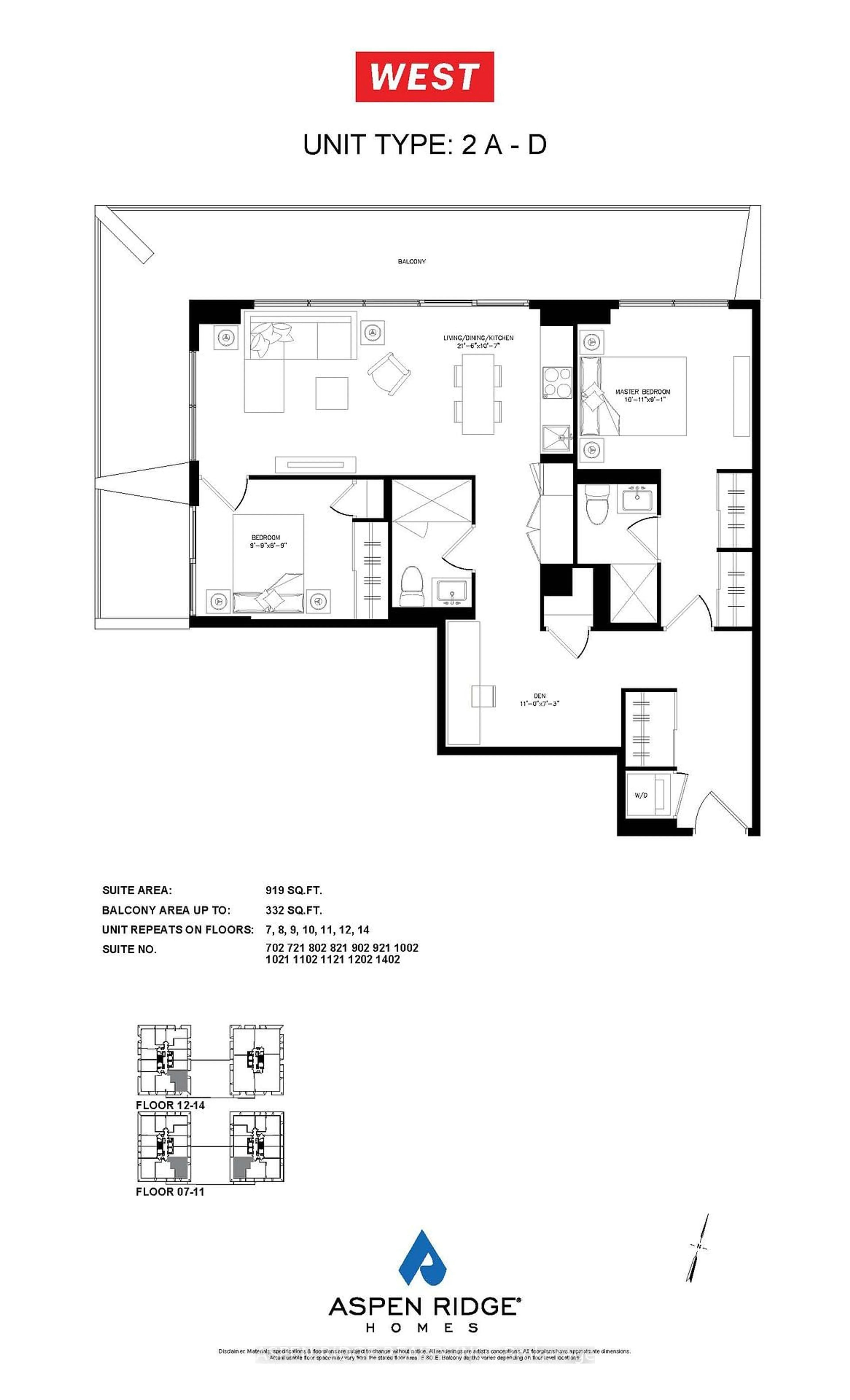 Floor plan for 9 TECUMSETH St #1402, Toronto Ontario M5V 3G4