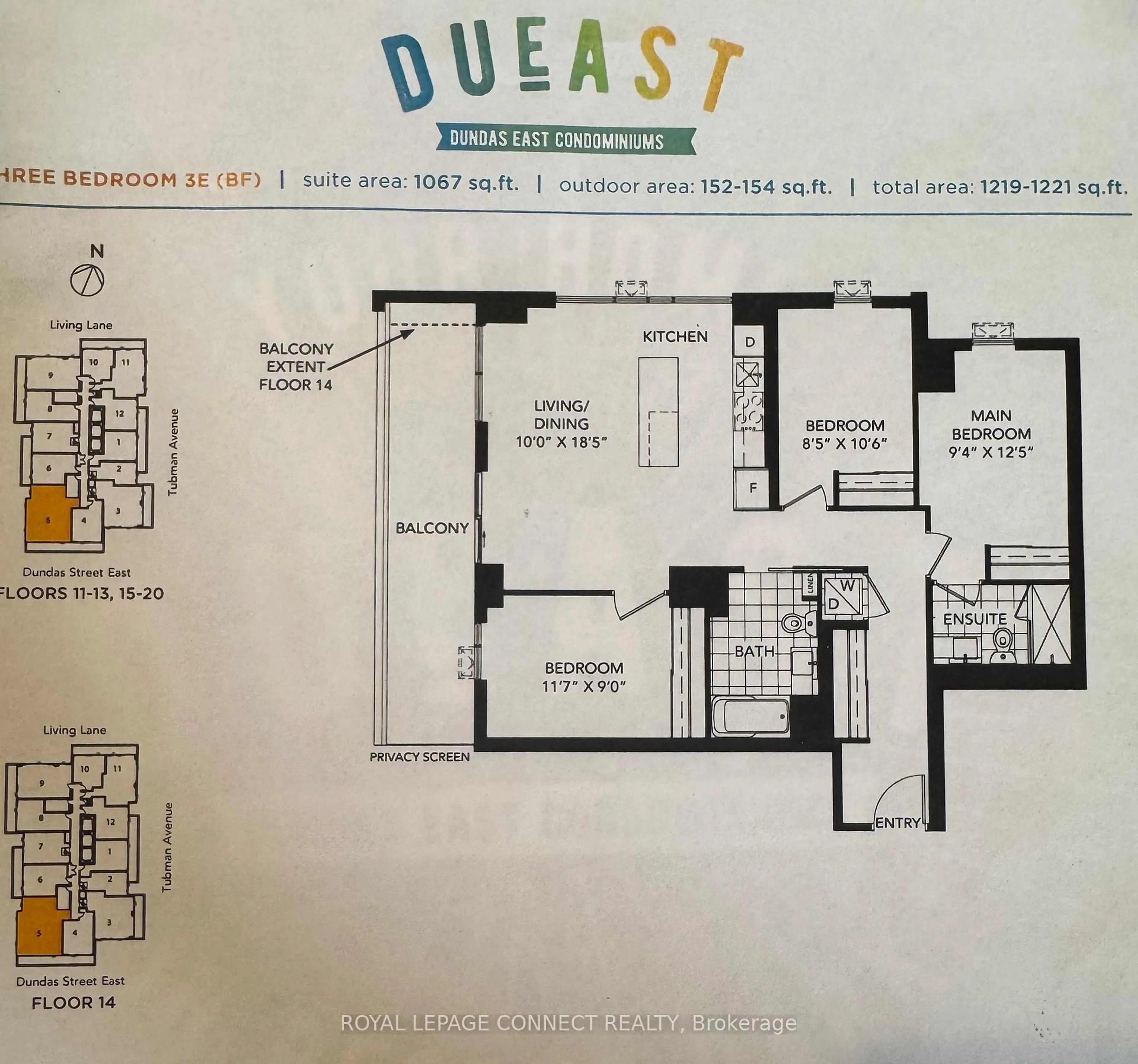 Floor plan for 225 SUMACH St #2005, Toronto Ontario M5A 0P8