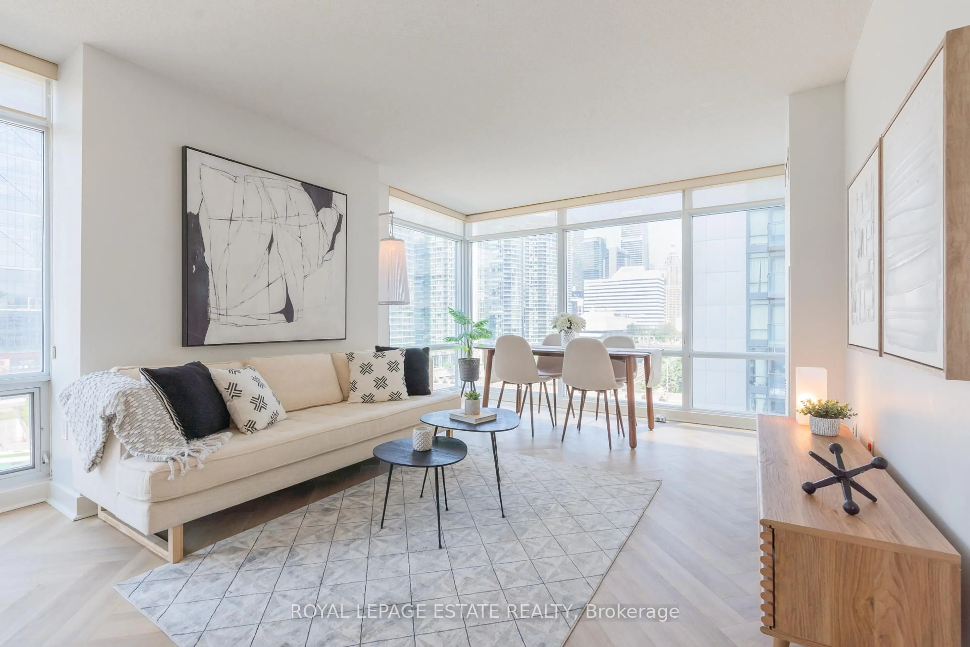 Living room with furniture, unknown for 25 Telegram Mews #702, Toronto Ontario M5V 3Z1
