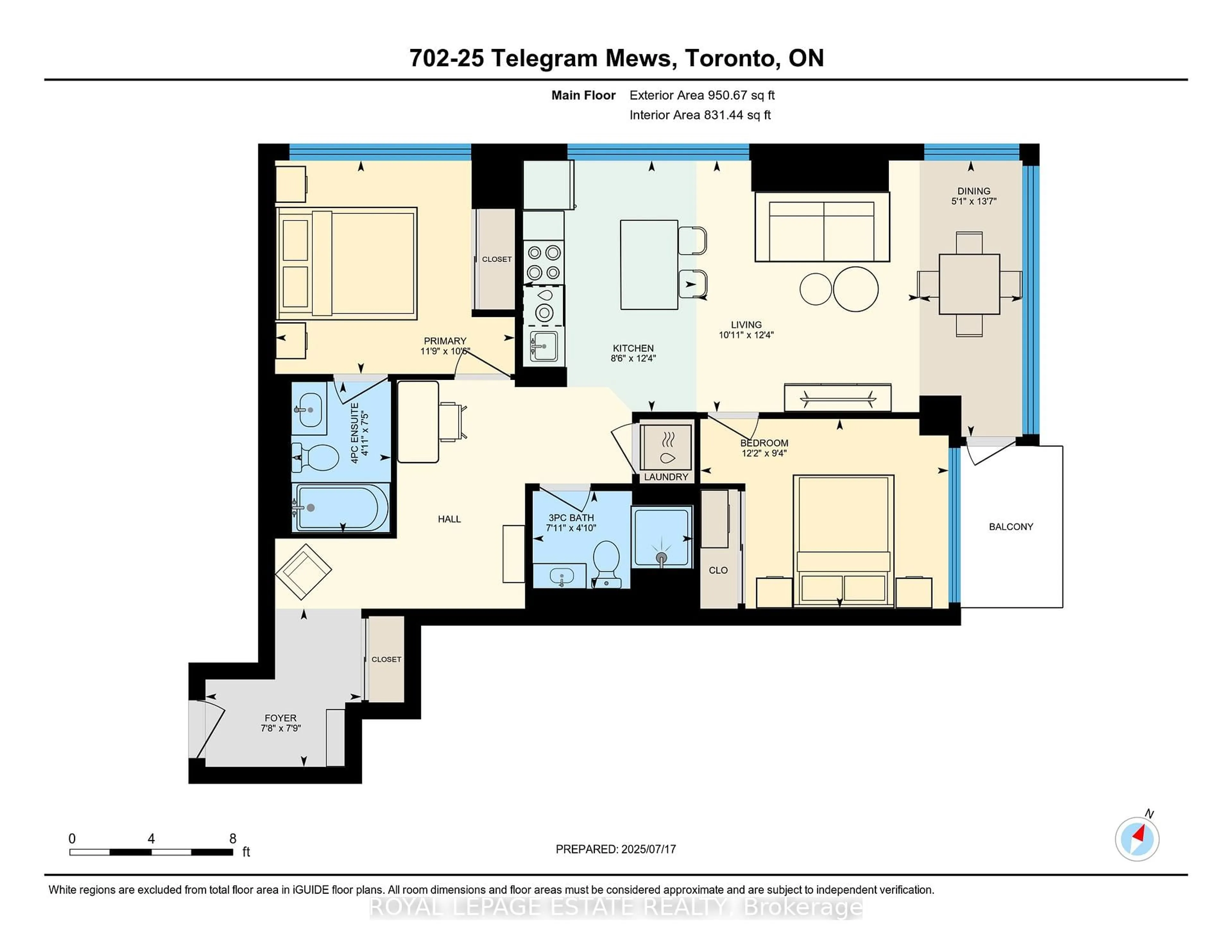 Floor plan for 25 Telegram Mews #702, Toronto Ontario M5V 3Z1