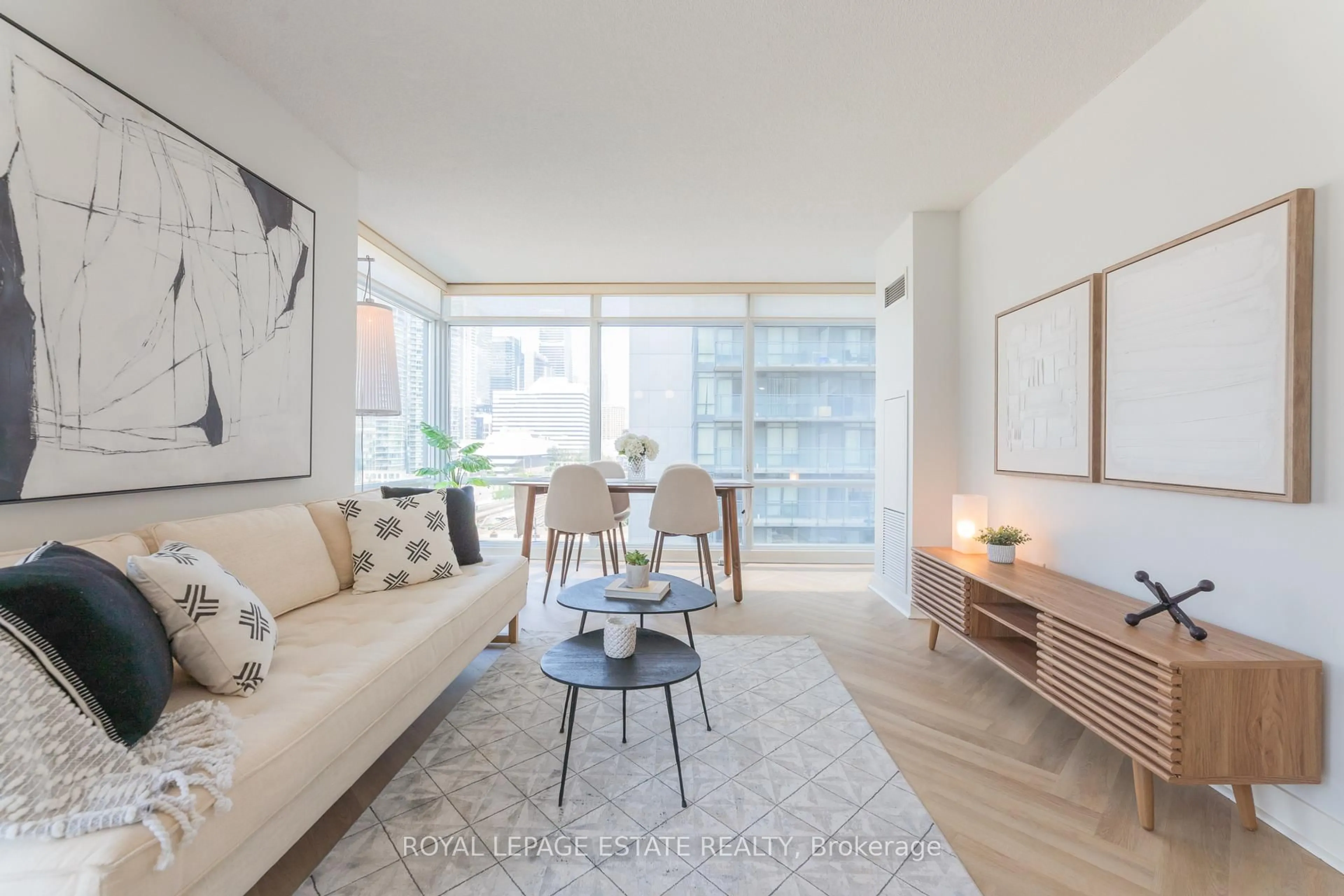 Living room with furniture, unknown for 25 Telegram Mews #702, Toronto Ontario M5V 3Z1