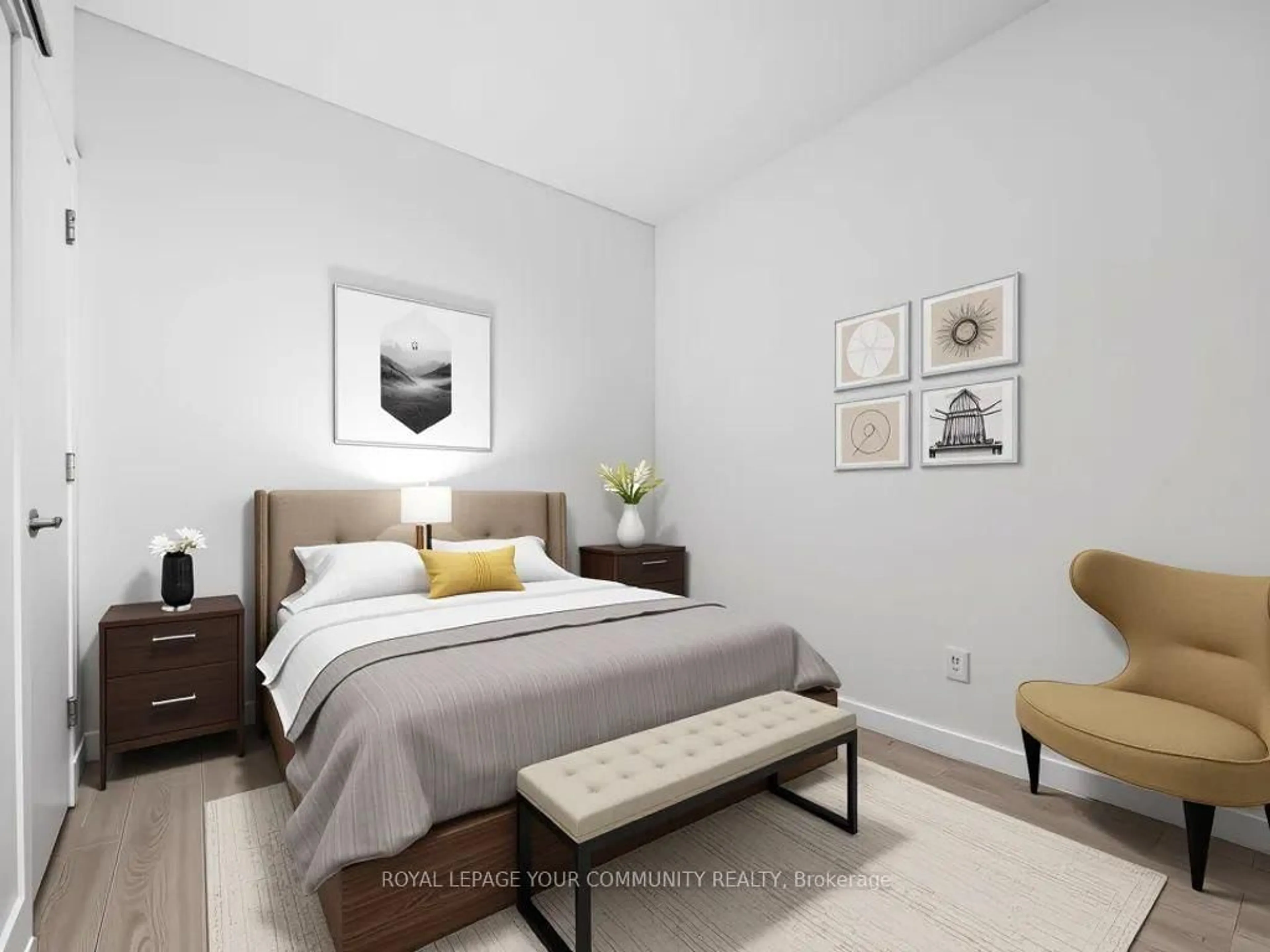 Bedroom with bed, unknown for 15 Ellerslie Ave #2301, Toronto Ontario M2N 0L7
