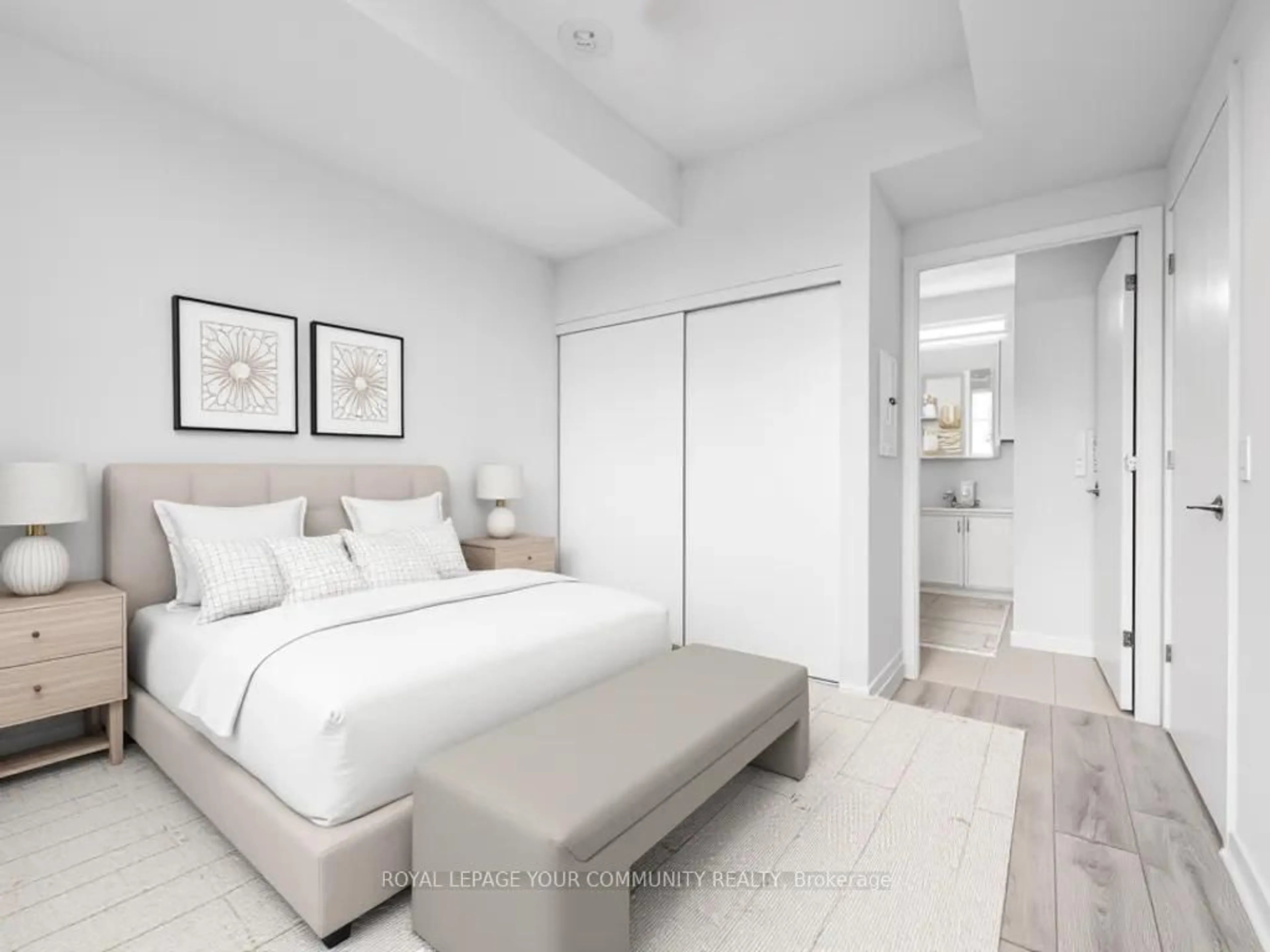 Bedroom with bed, unknown for 15 Ellerslie Ave #2301, Toronto Ontario M2N 0L7