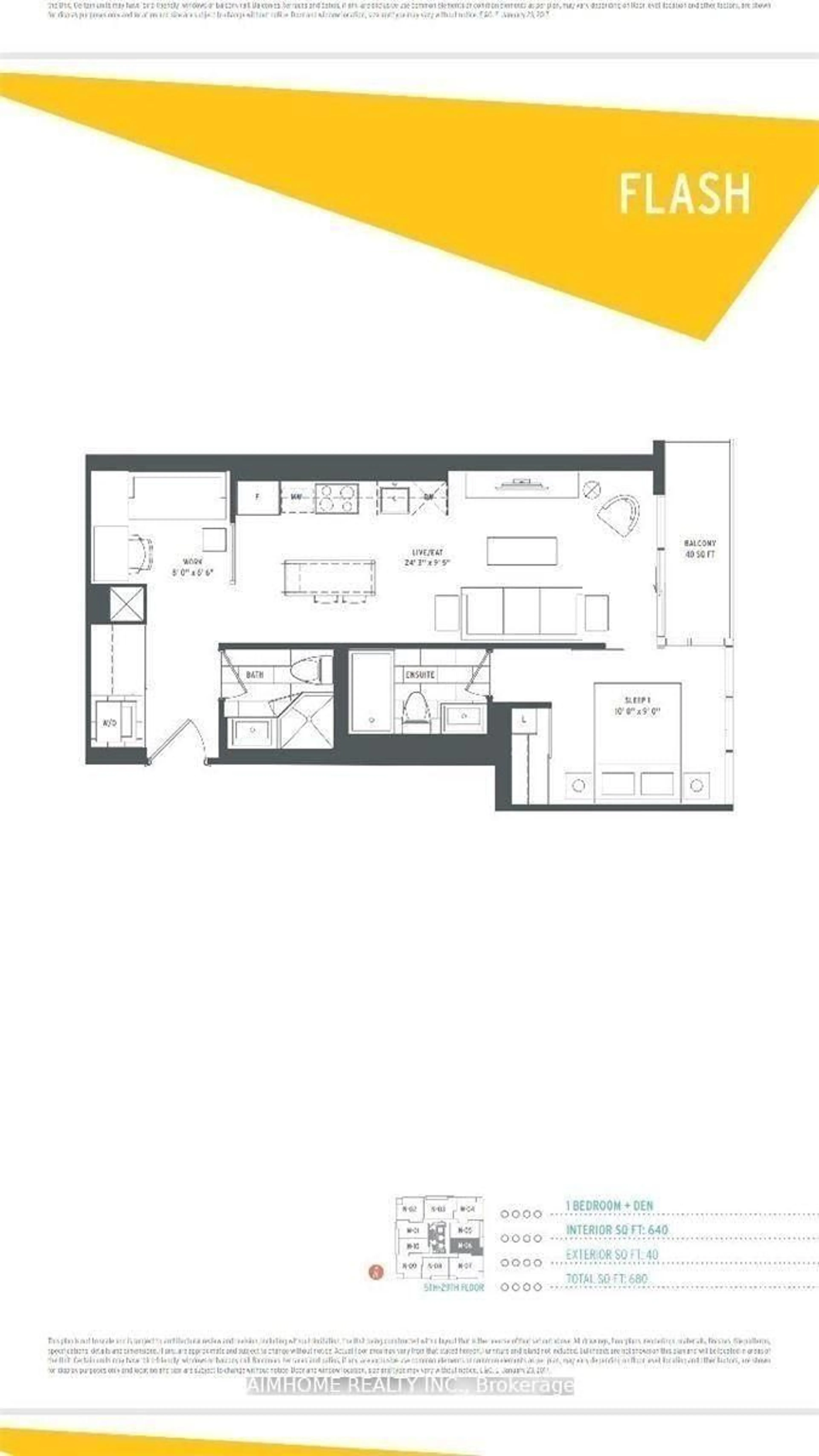 Floor plan for 6 Sonic Way #3006, Toronto Ontario M3C 0P1