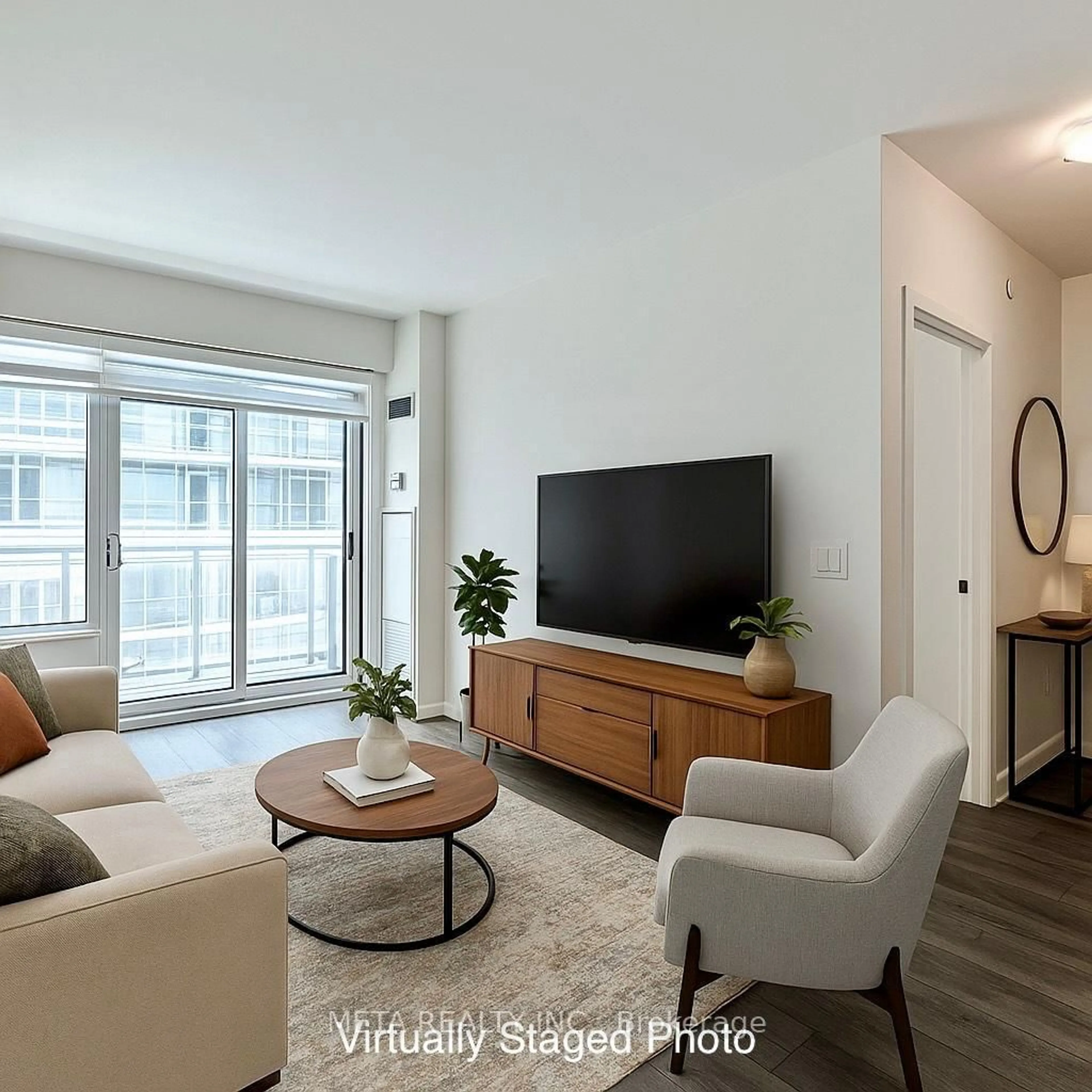 Living room with furniture, floor is not visible for 99 Broadway Ave #3606, Toronto Ontario M4P 0E3
