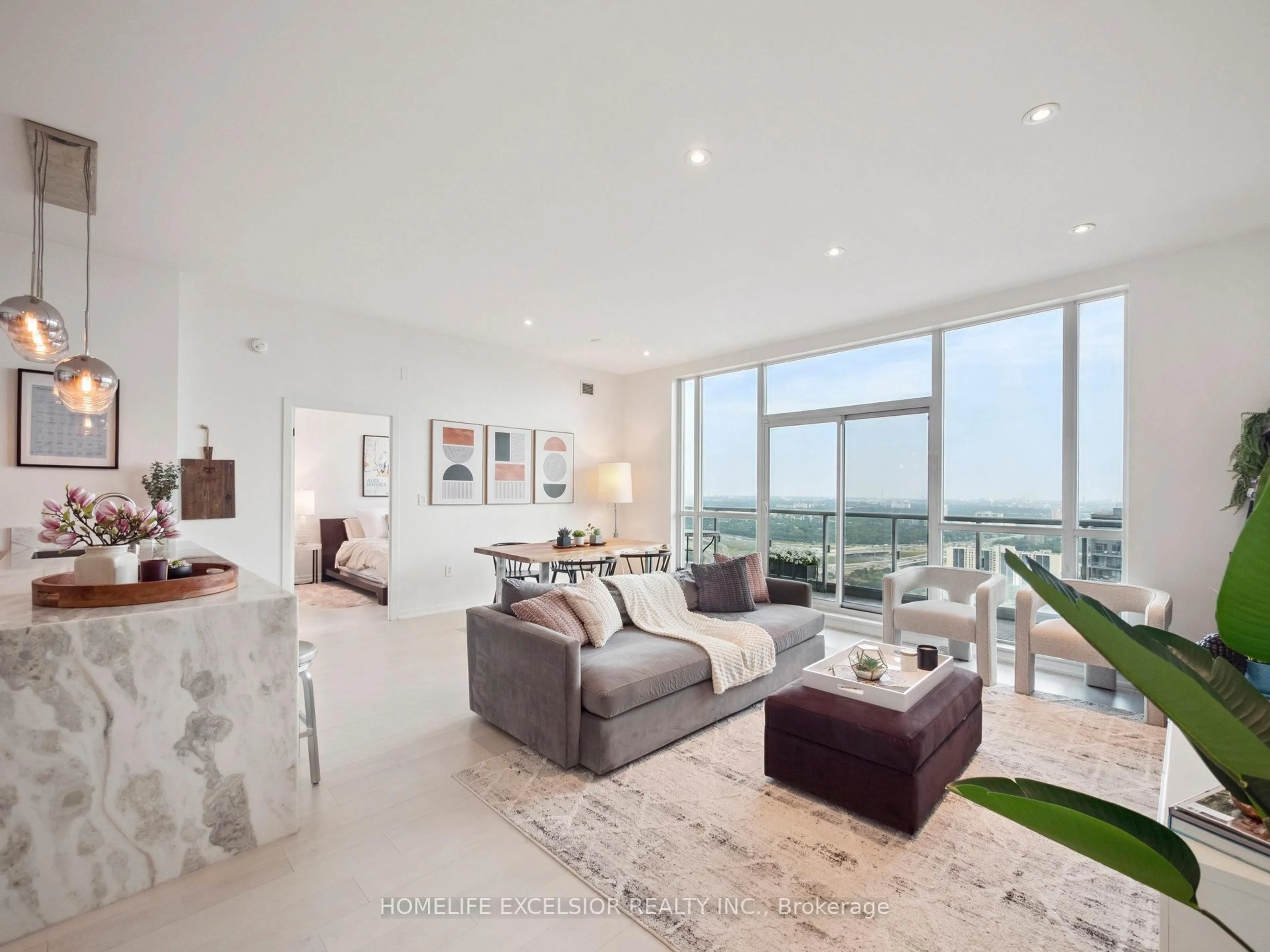 Living room with furniture, unknown for 70 Forest Manor Rd #PH3603, Toronto Ontario M2J 0A9