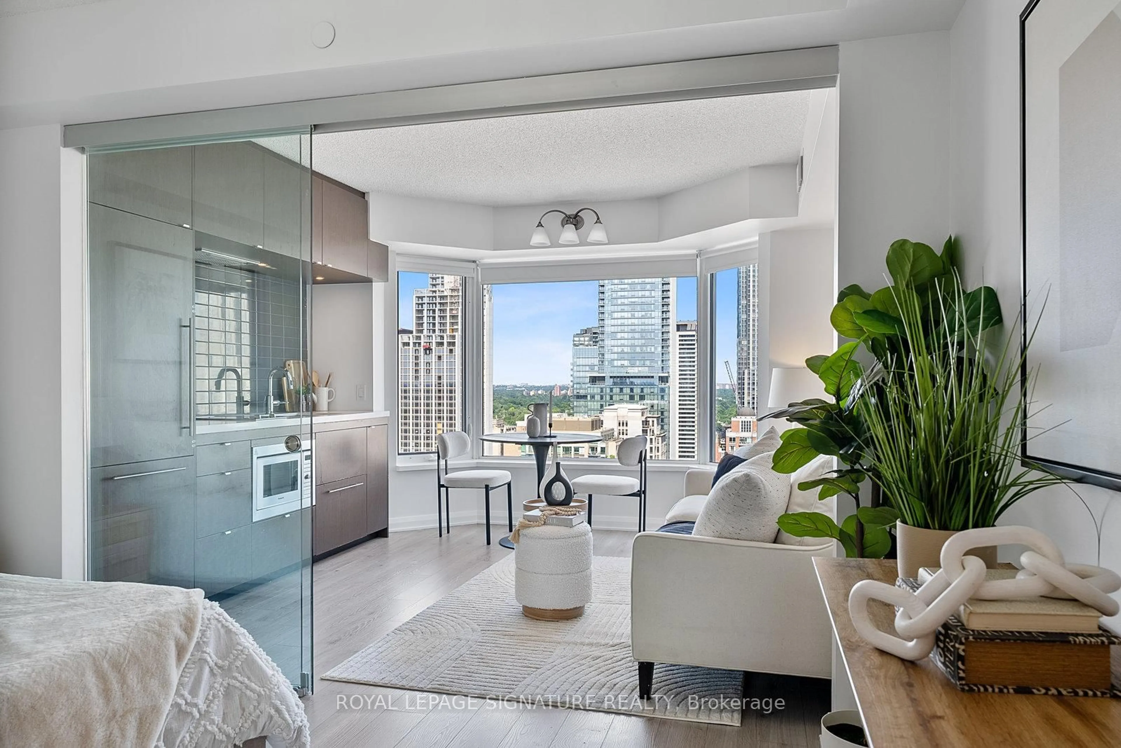 Living room with furniture, unknown for 155 Yorkville Ave #2706, Toronto Ontario M5R 0B4