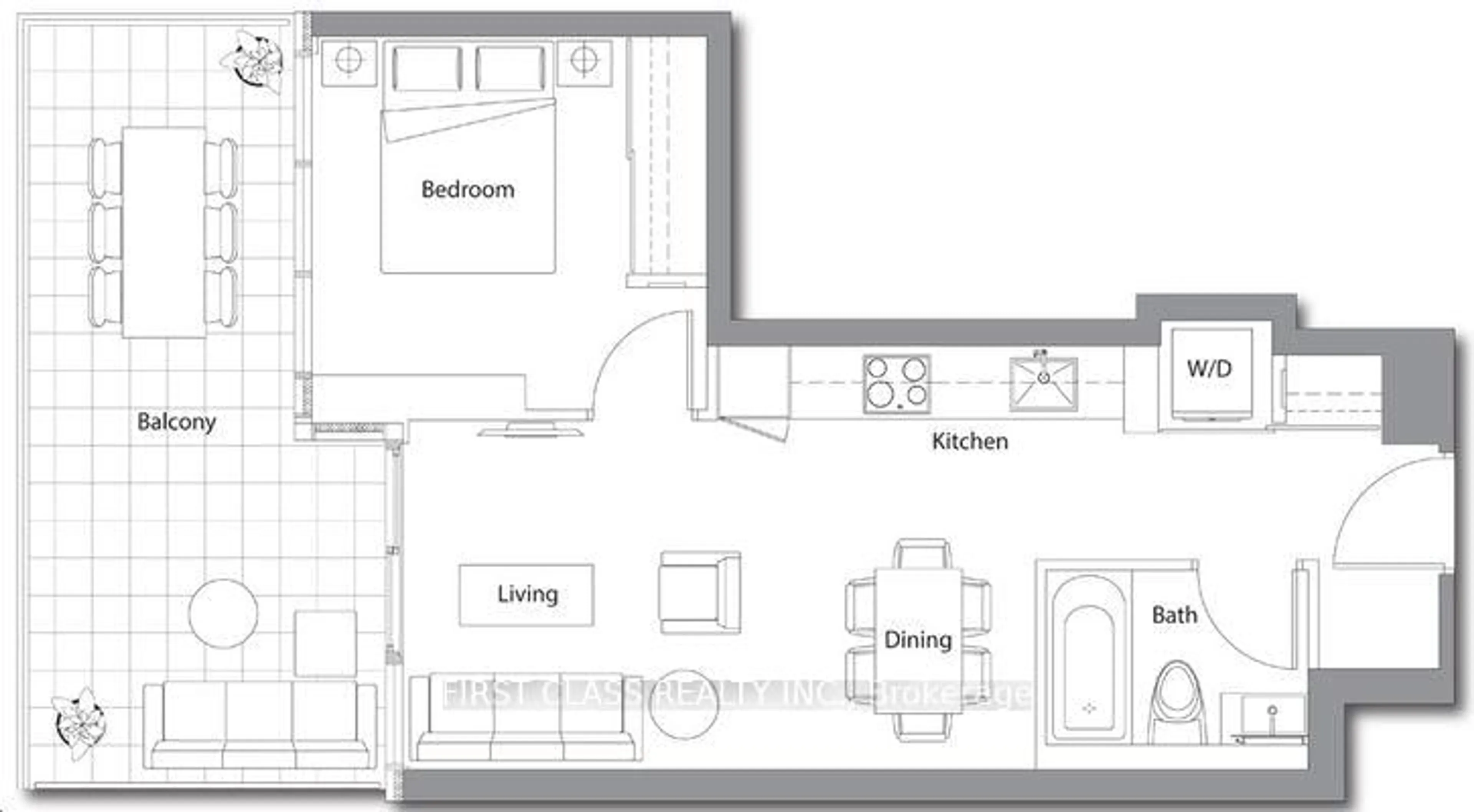 Floor plan for 27 Mcmahon Dr #1105, Toronto Ontario M2K 0J2