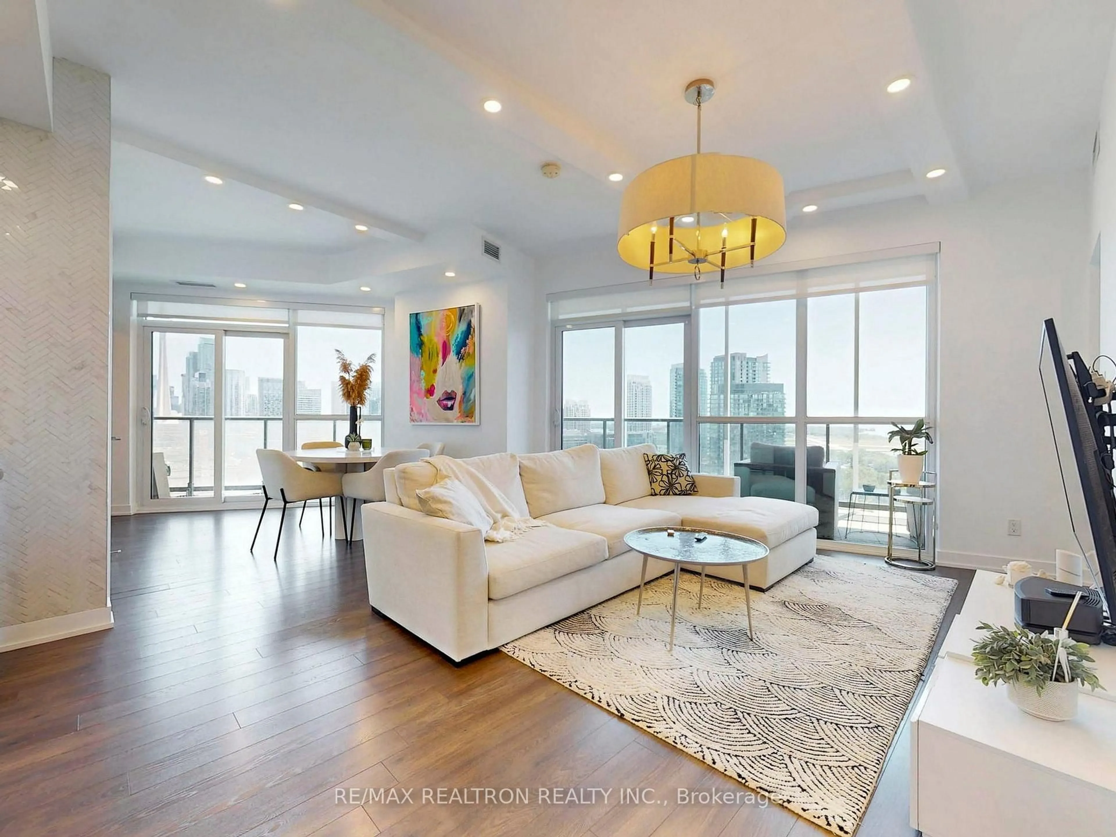 Living room with furniture, unknown for 30 Ordnance St #1811, Toronto Ontario M6K 0C8