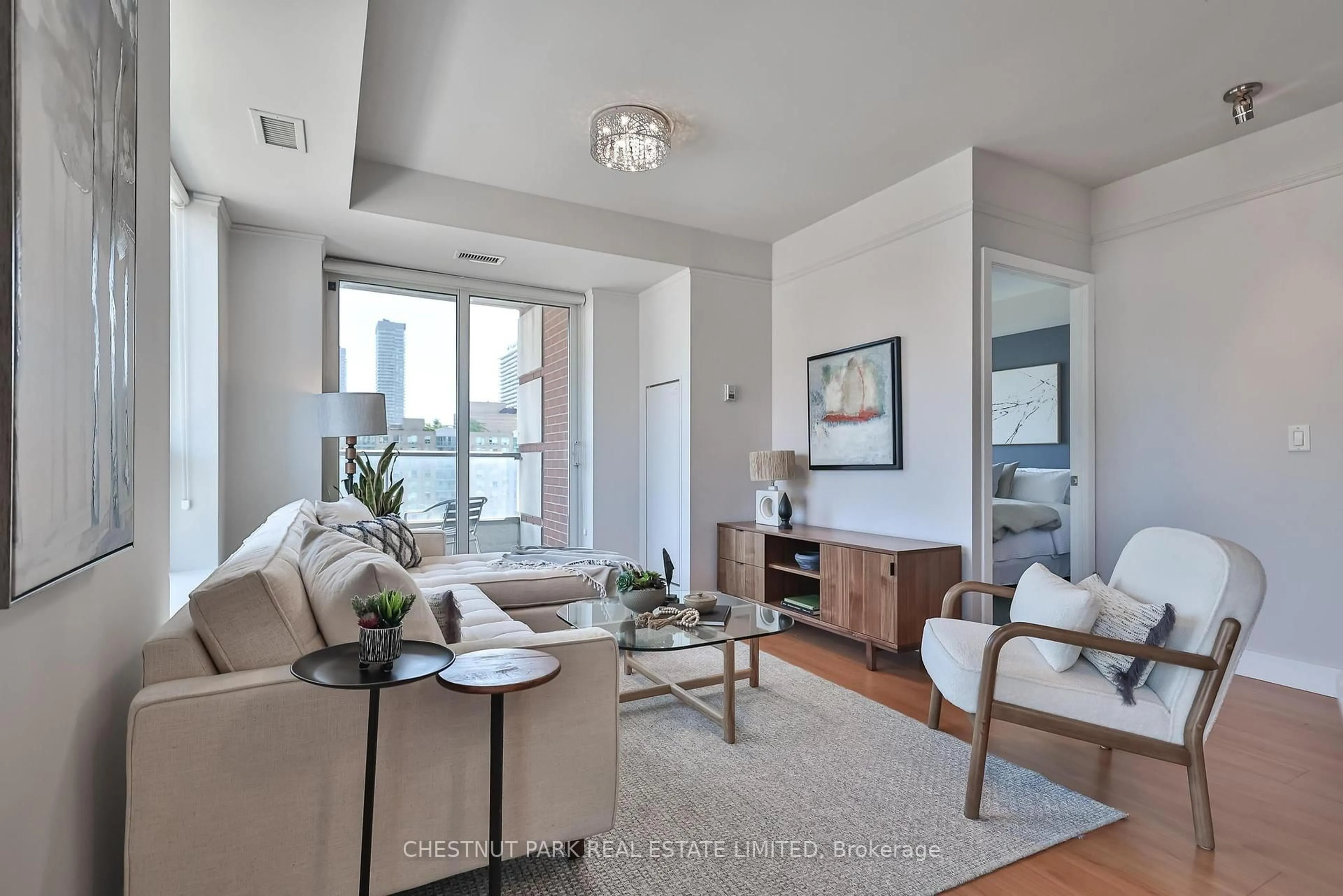 Living room with furniture, unknown for 168 King St #805, Toronto Ontario M5A 4S4