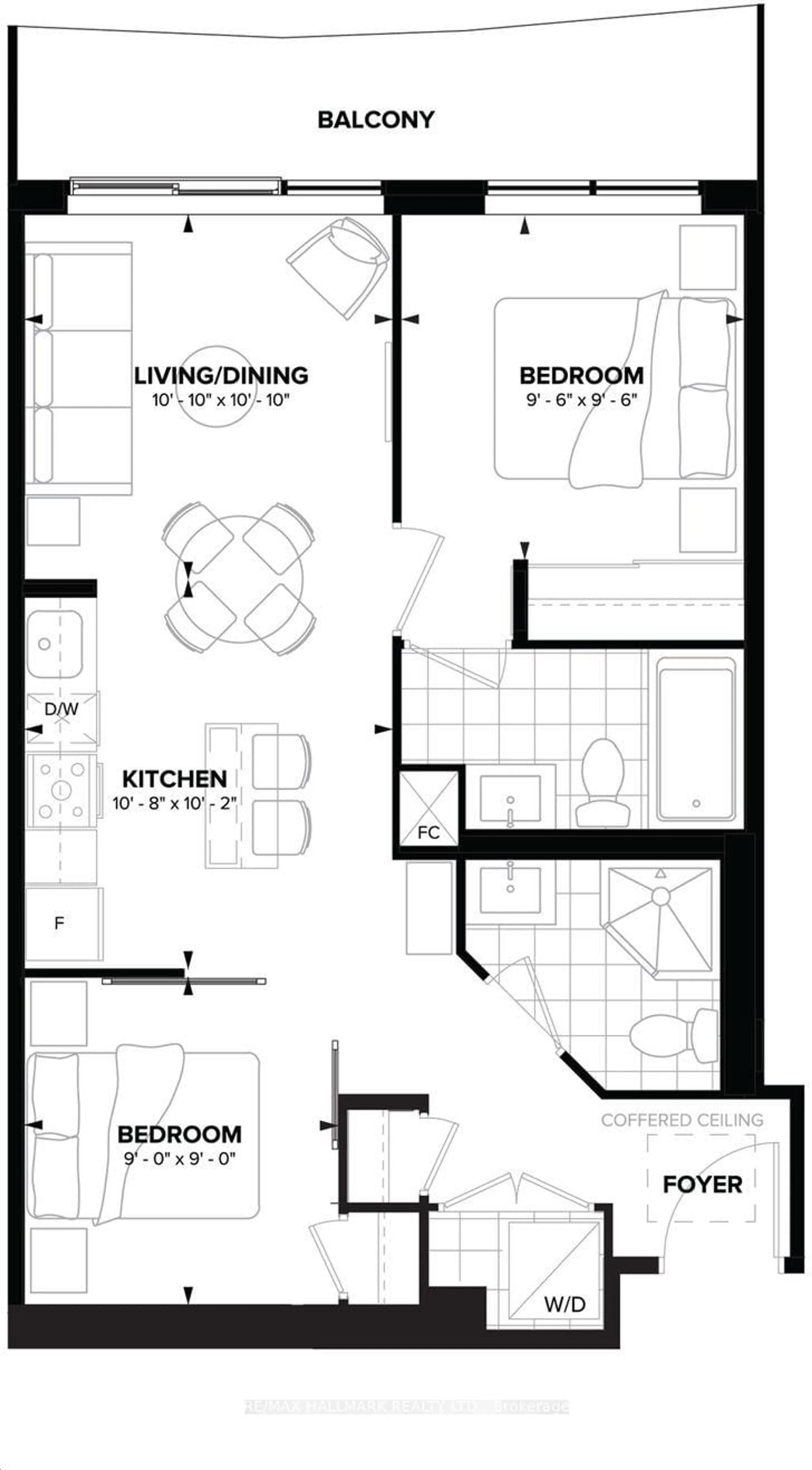 Floor plan for 15 Ellerslie Ave #3001, Toronto Ontario M2N 5P6