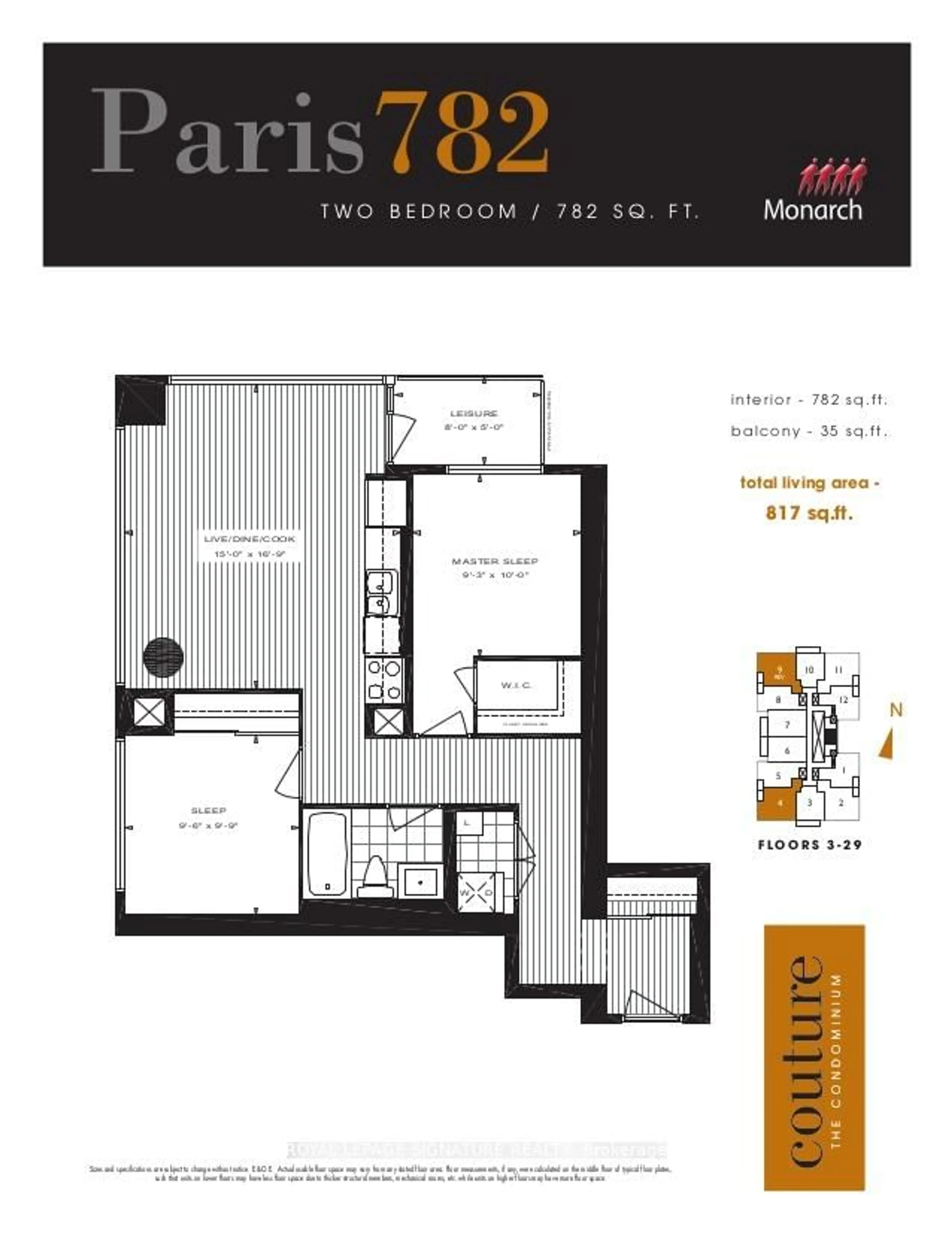 Floor plan for 28 Ted Rogers Way #1404, Toronto Ontario M4Y 2J4