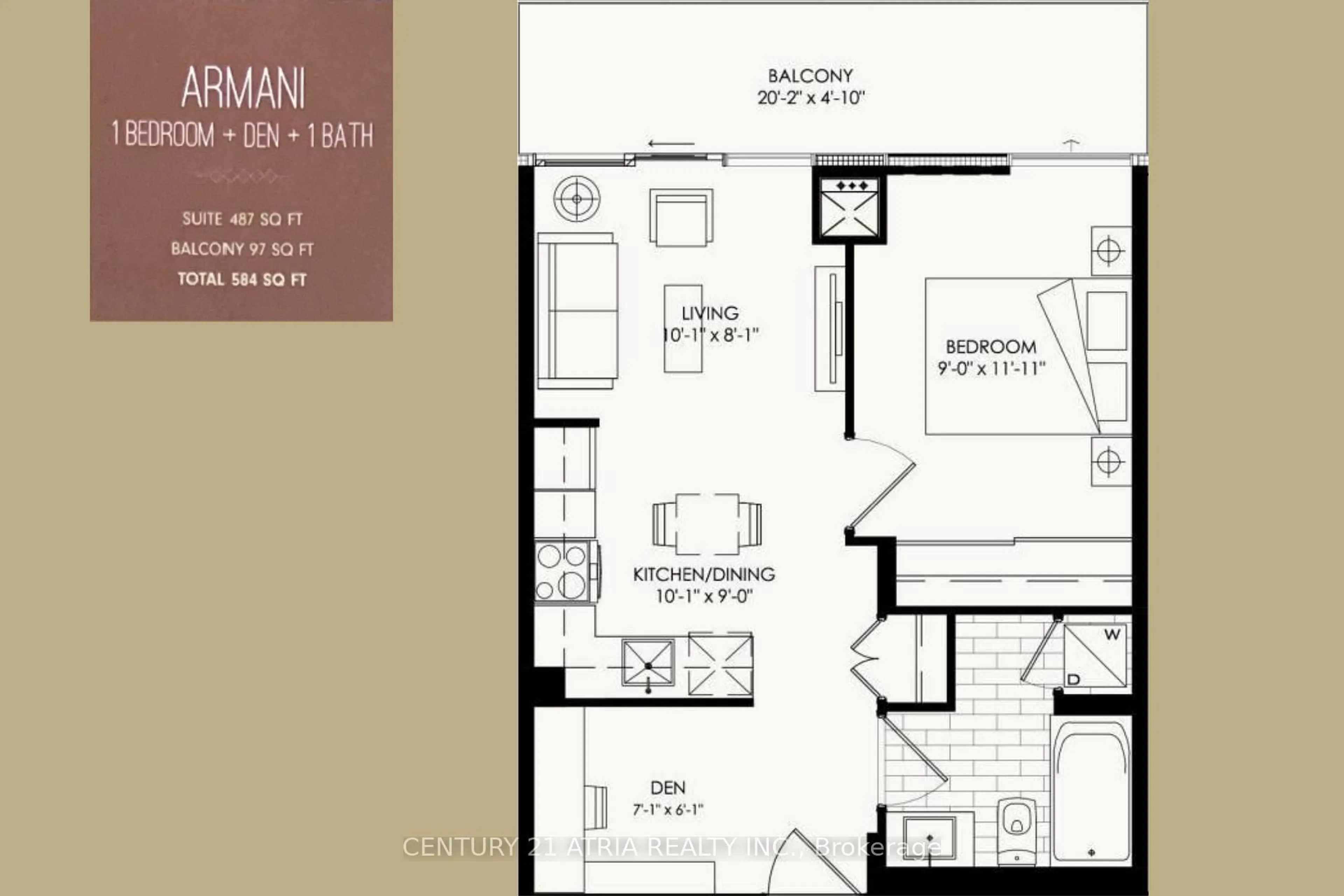 Floor plan for 120 Varna Dr #908, Toronto Ontario M6A 0B3
