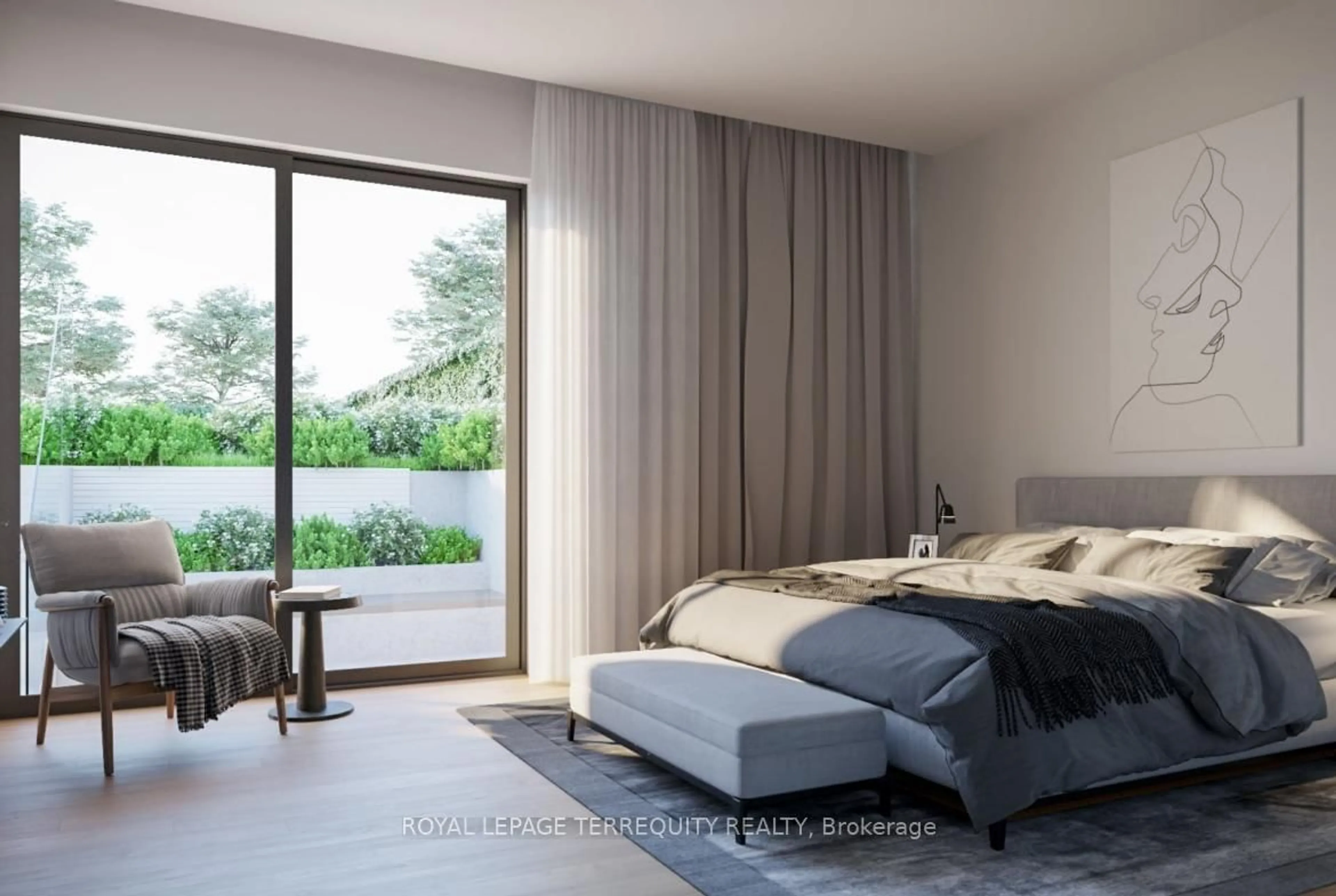 Bedroom with bed, unknown for 200 Keewatin Ave #103, Toronto Ontario M4P 1Z8
