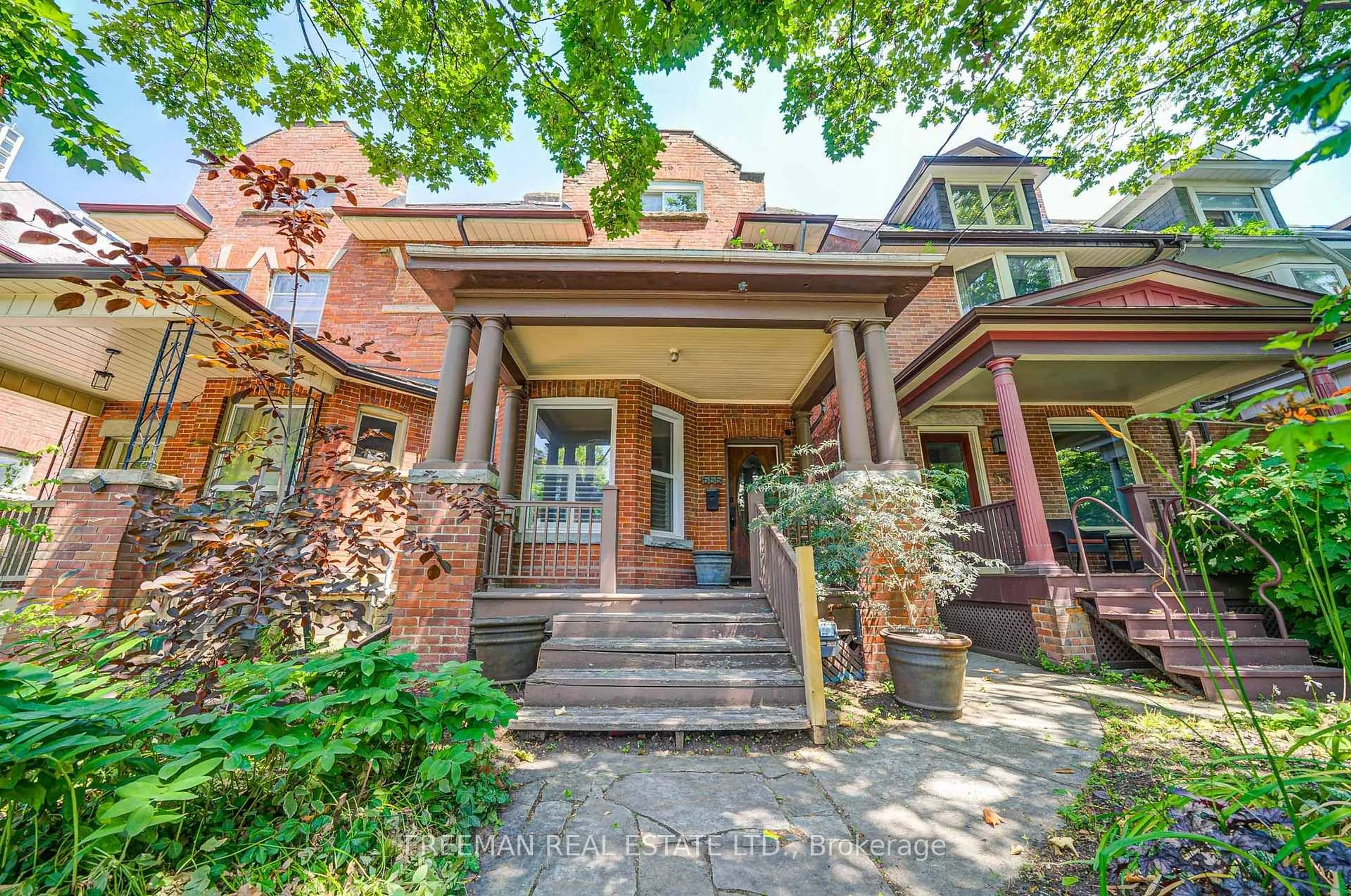 Home with brick exterior material, street for 555 Markham St, Toronto Ontario M6G 2L6
